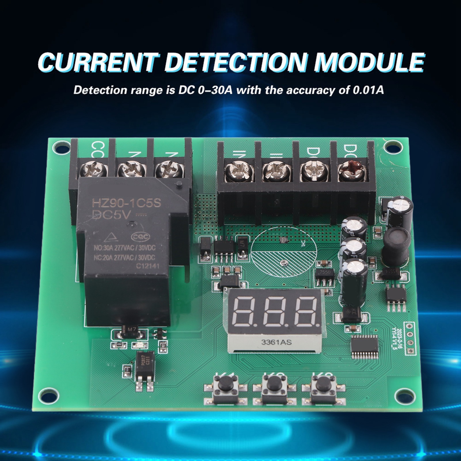 Gleichstrom-erkennungsmodul 7-30 V 0-30 A, Überstromschutzrelaismodul