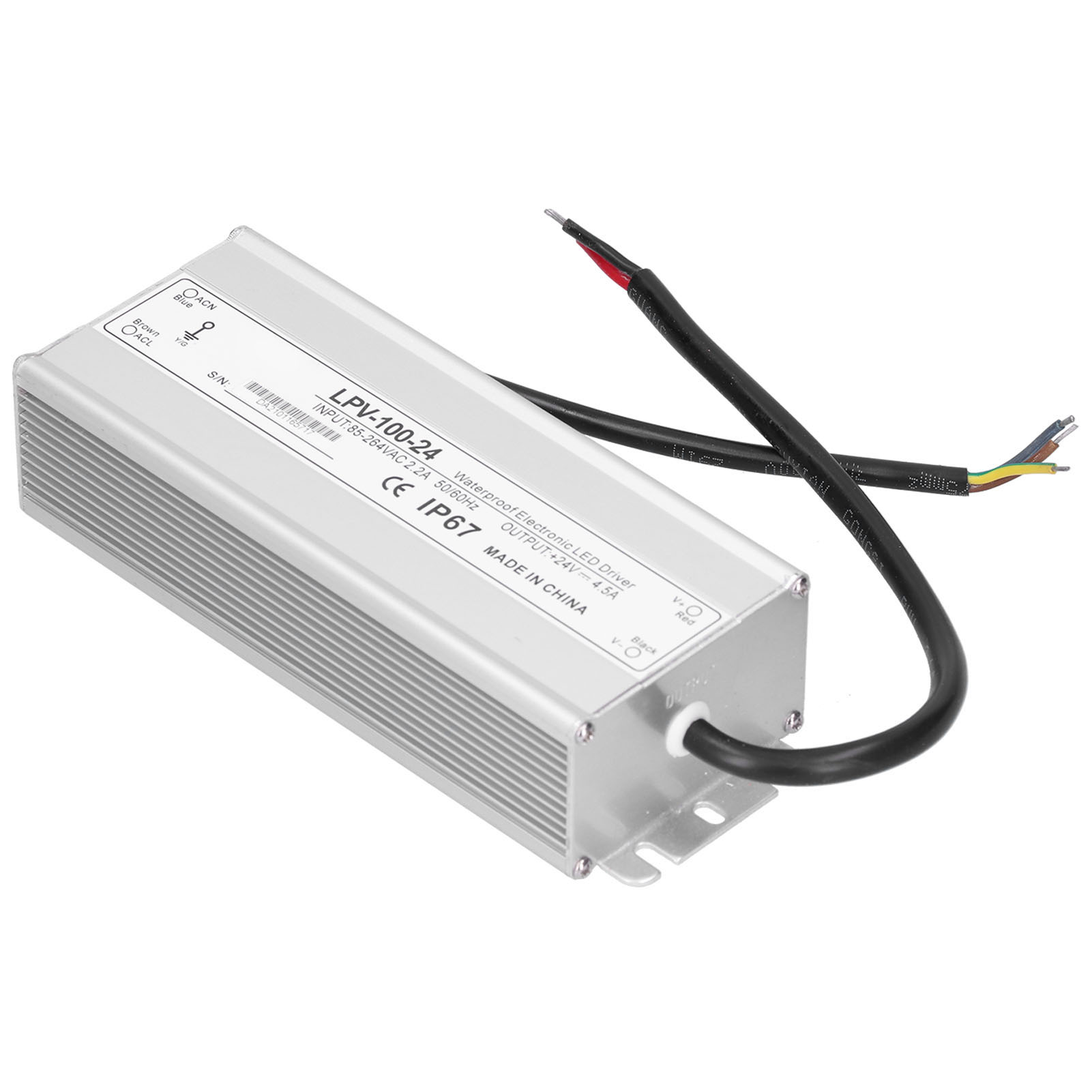 Wasserdichtes Schaltnetzteil, Elektronischer Led-treiber Mit Einem Ausgang, 24 V Dc, 100 W, Lpv-100-24