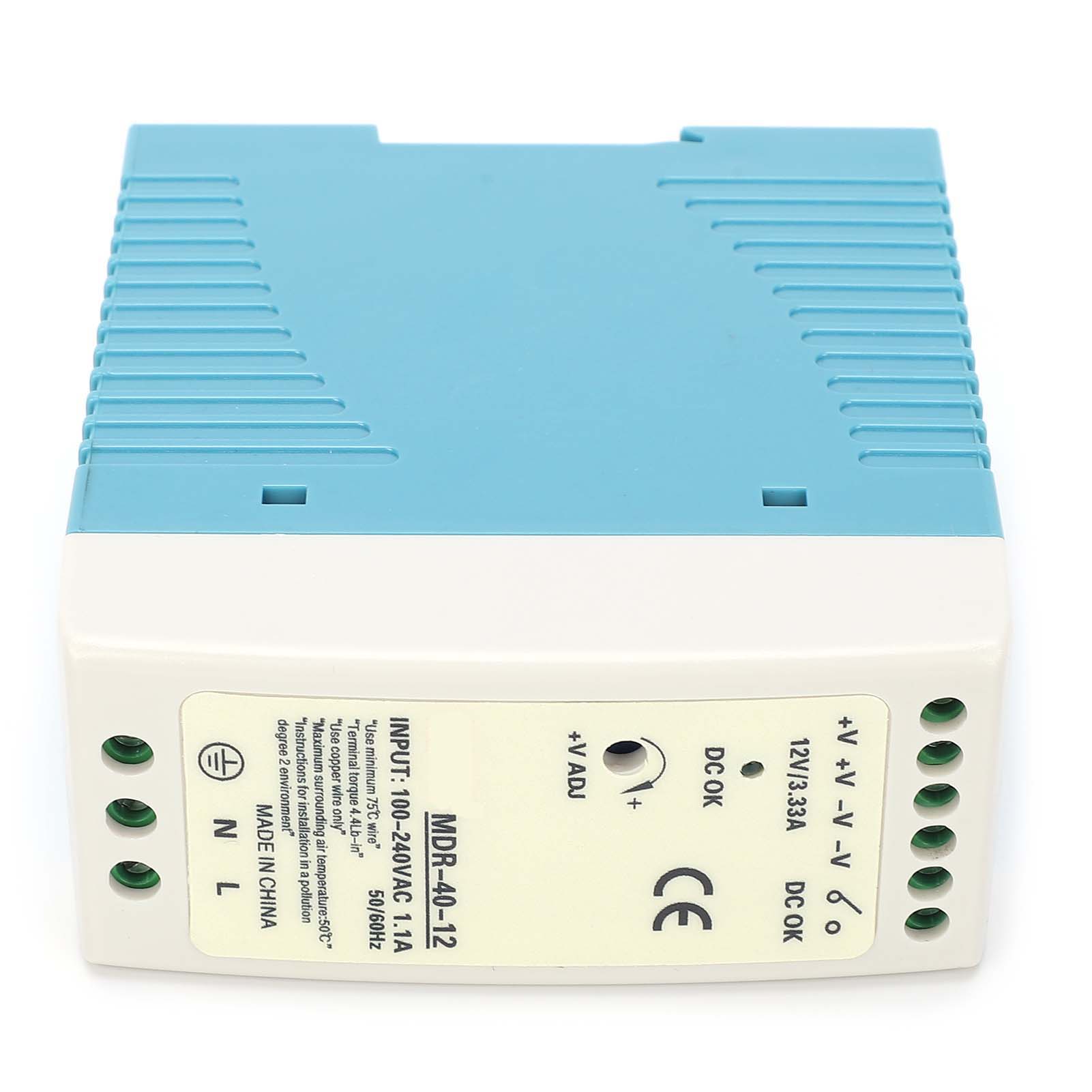 Berm 40w Schaltnetzteil Mit Einem Ausgang, Ultradünner Schieneneingang 100-240v Ac Mdr-40-12