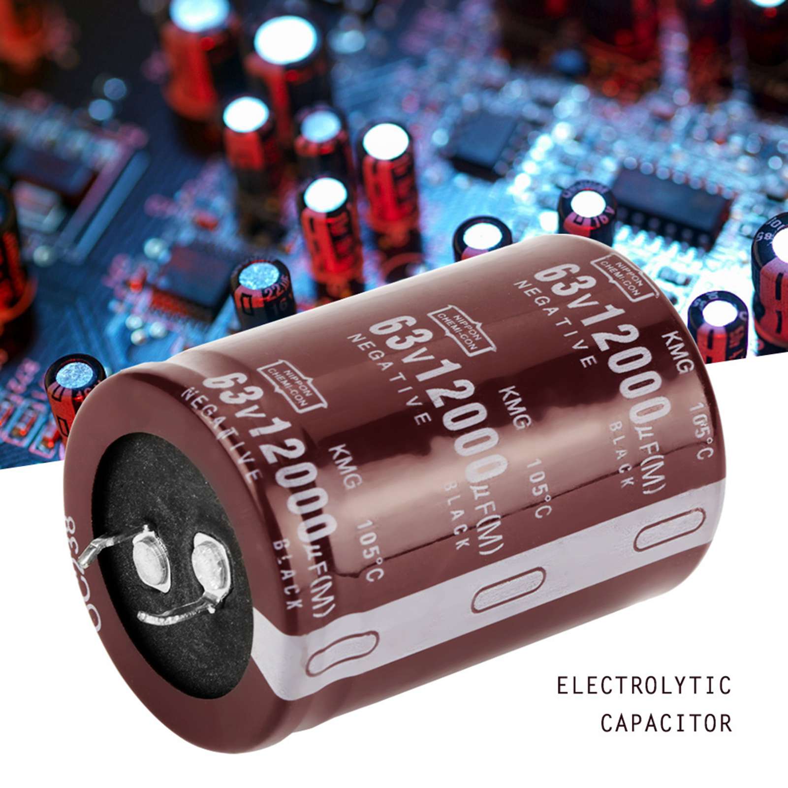 2 Hi-fi 63v 12000µf Elektrolytkondensatoren Für Die Steuerschaltung, 35 X 50 Mm
