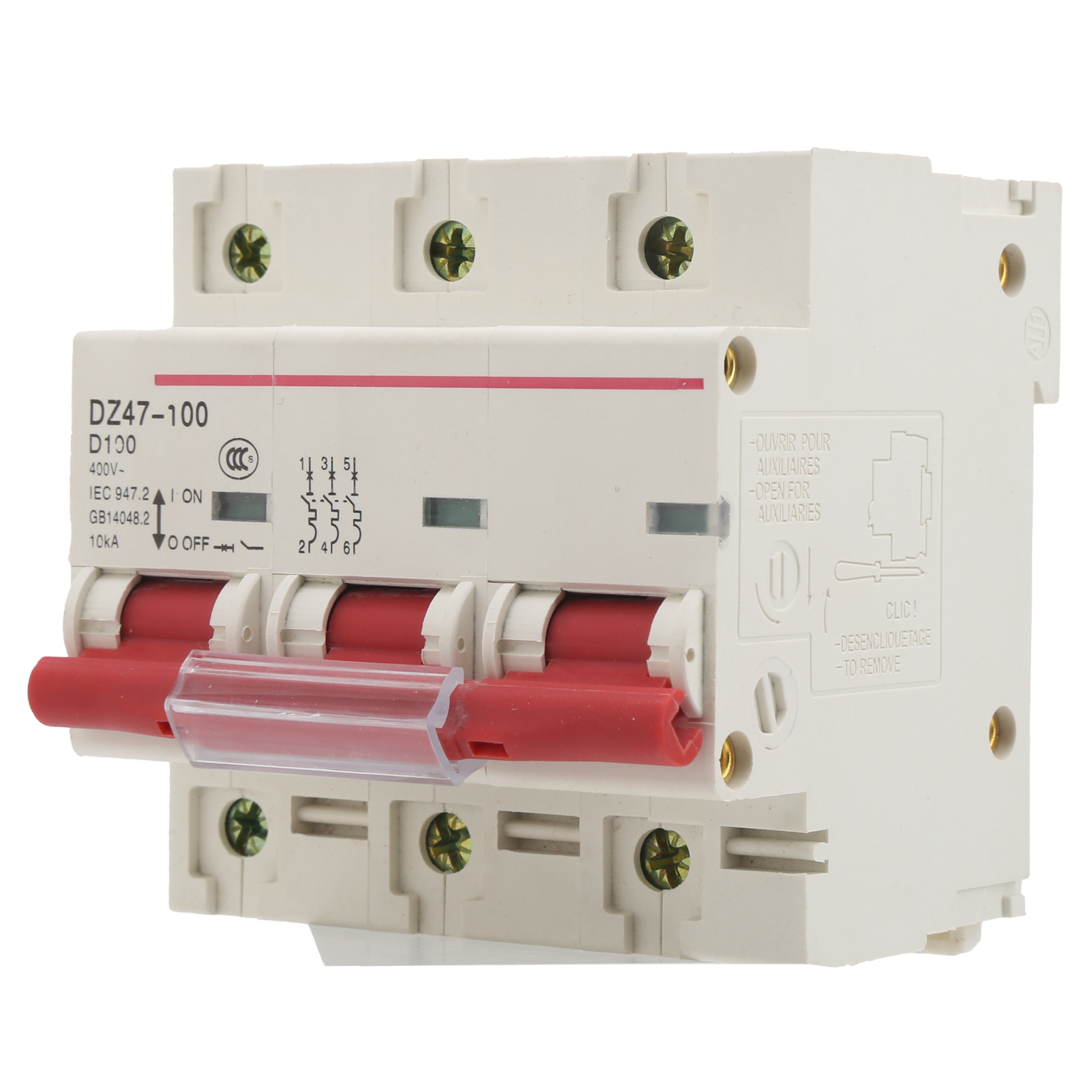 Dz47100 3p D80100a 400v Typ D Miniatur-leistungsschalter Für Den Hausgebrauch Mit Luftschalterschutz
