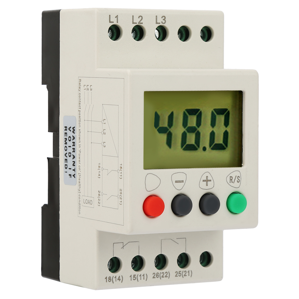 Dreiphasiges 380-v-wechselstrom-50-hz-spannungsschutzrelais Mit Digitalanzeige