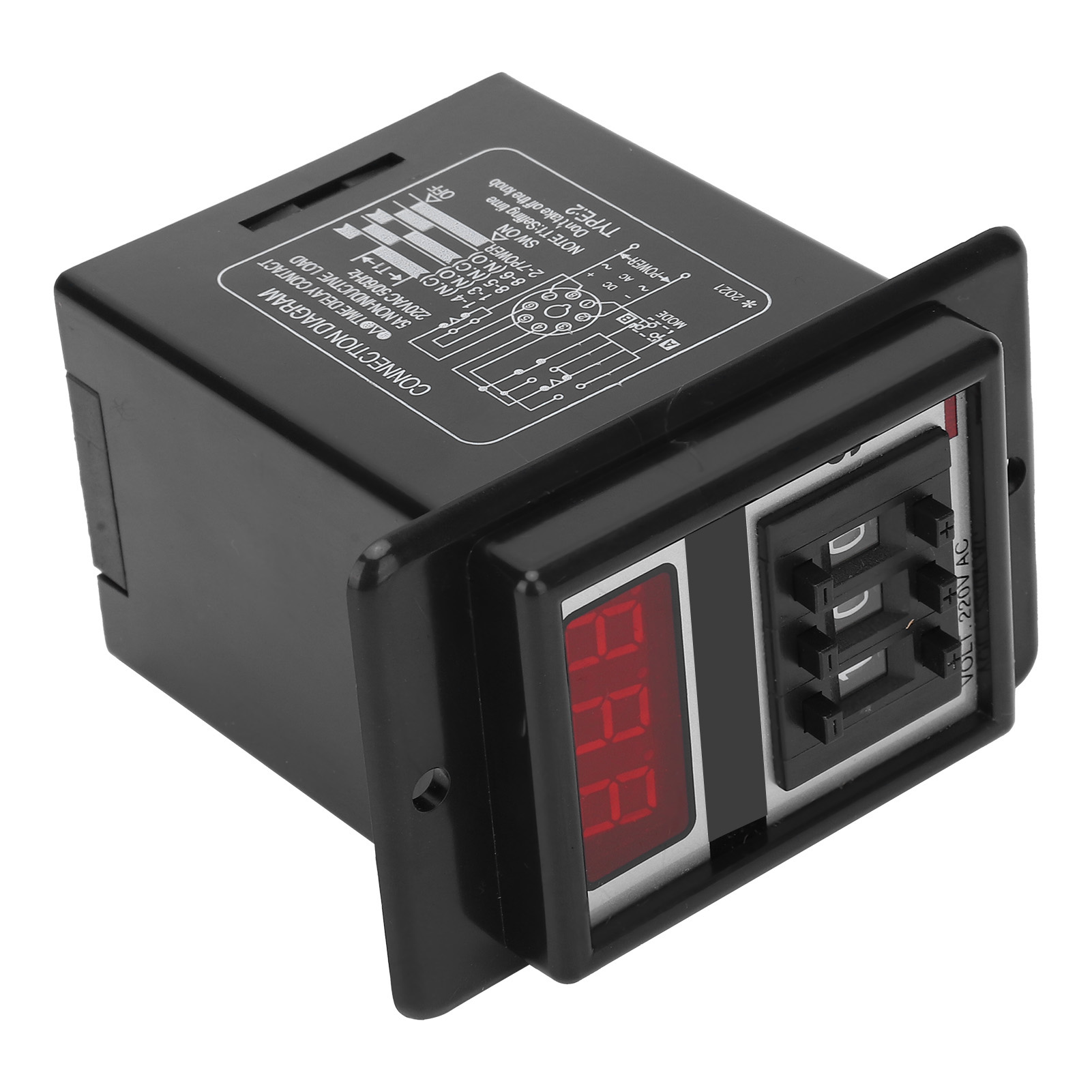 Jyio Digitalanzeige-zeitverzögerungsrelais, Hochpräzise, 50/60-hz-zeitsteuerung, 220 V Wechselstrom
