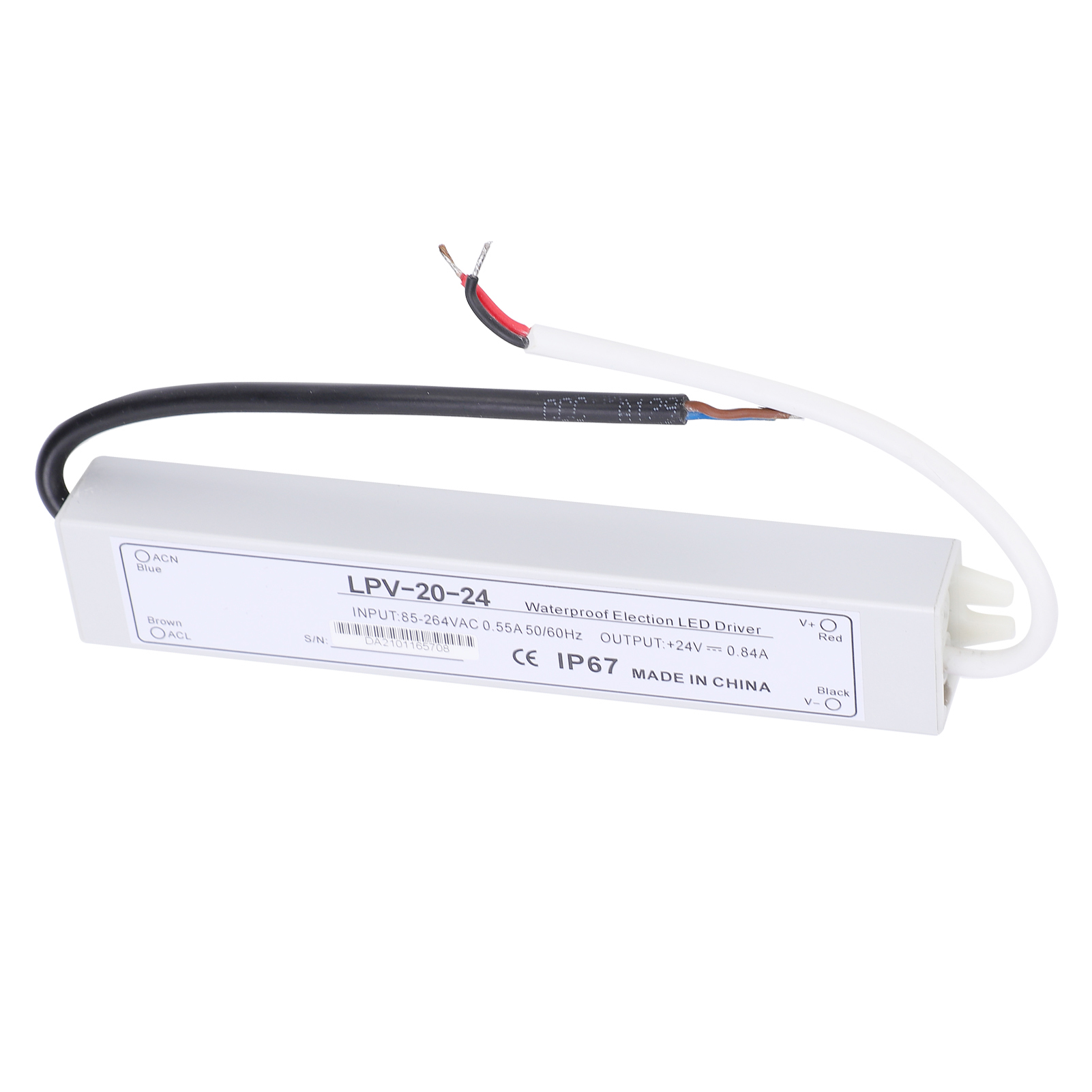 Wasserdichtes Berm-schaltnetzteil, Ein Ausgang, Überlastschutz, Led, 24 V Dc, 20 W