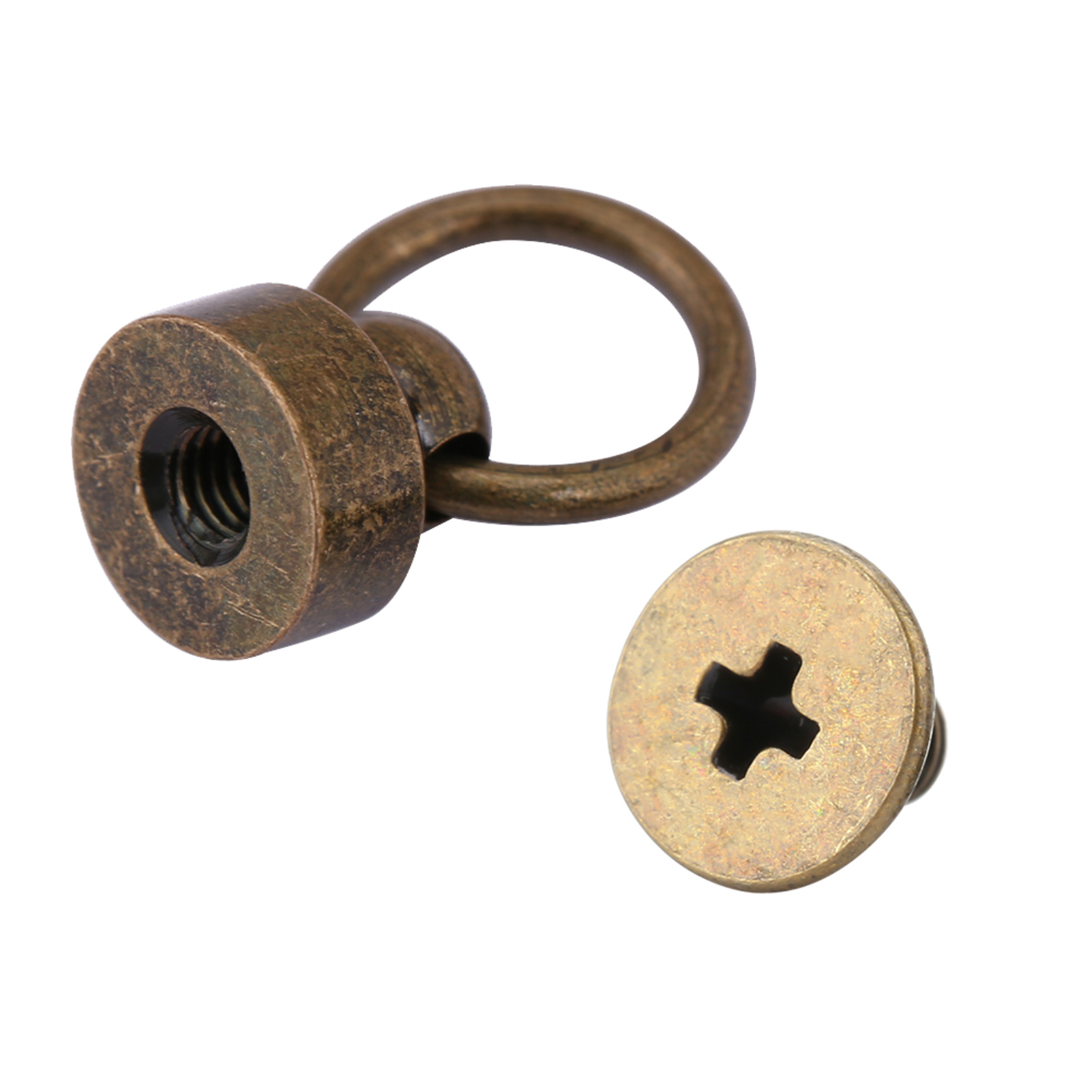 Packung Mit 20 8-mm-bronzenieten Für Die Handgefertigte Herstellung Von Handtaschen, Handyhüllen Und Lederketten.