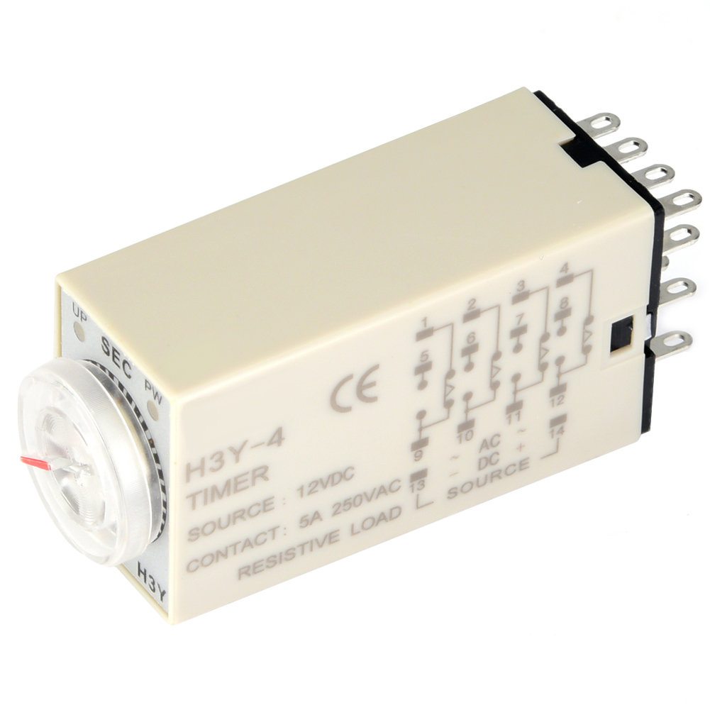 H3y-4 Zeitverzögerungsrelais Mit Zeigersteuerung, Einschaltverzögerungstimer, 14 Pins, 12 V Dc (60 S)