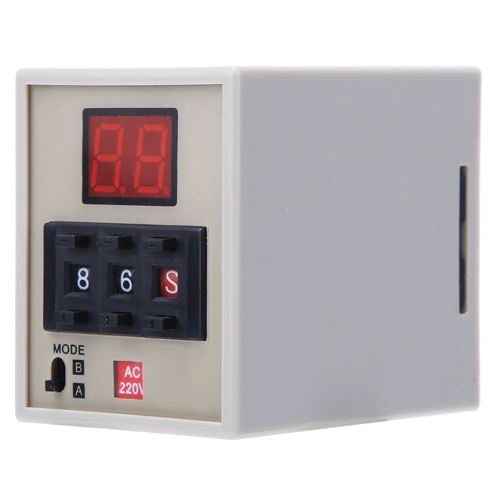 Ah3-dm Zeitverzögerungsrelais Mit Digitalanzeige, Timer Von 0,01 S Bis 990 H, Dualmodus Ab, 220 V Ac.