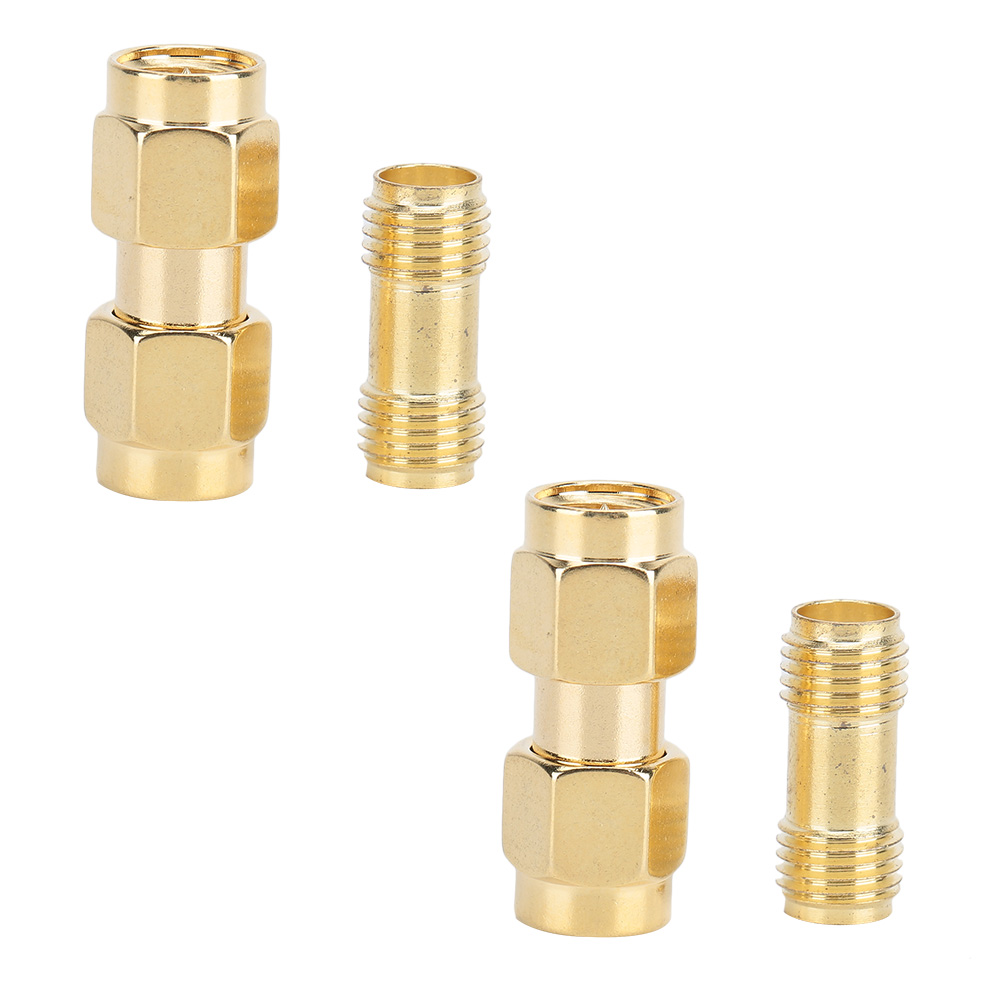 2 Sma-doppelpass-stecker-auf-stecker-adapter, 2 Sma-doppelpass-buchsen-auf-buchsen-steckverbinder, Vergoldet