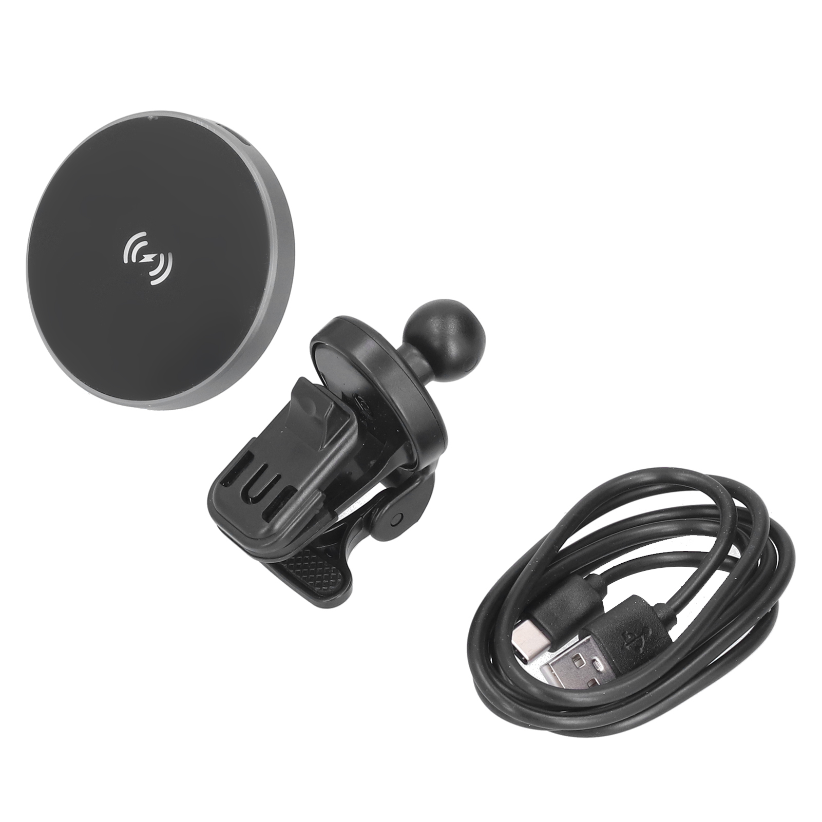 15-w-kabelloses Magnetisches Autoladegerät Mit 360°-drehung Und Stabilem Ladeständer Für Iphones