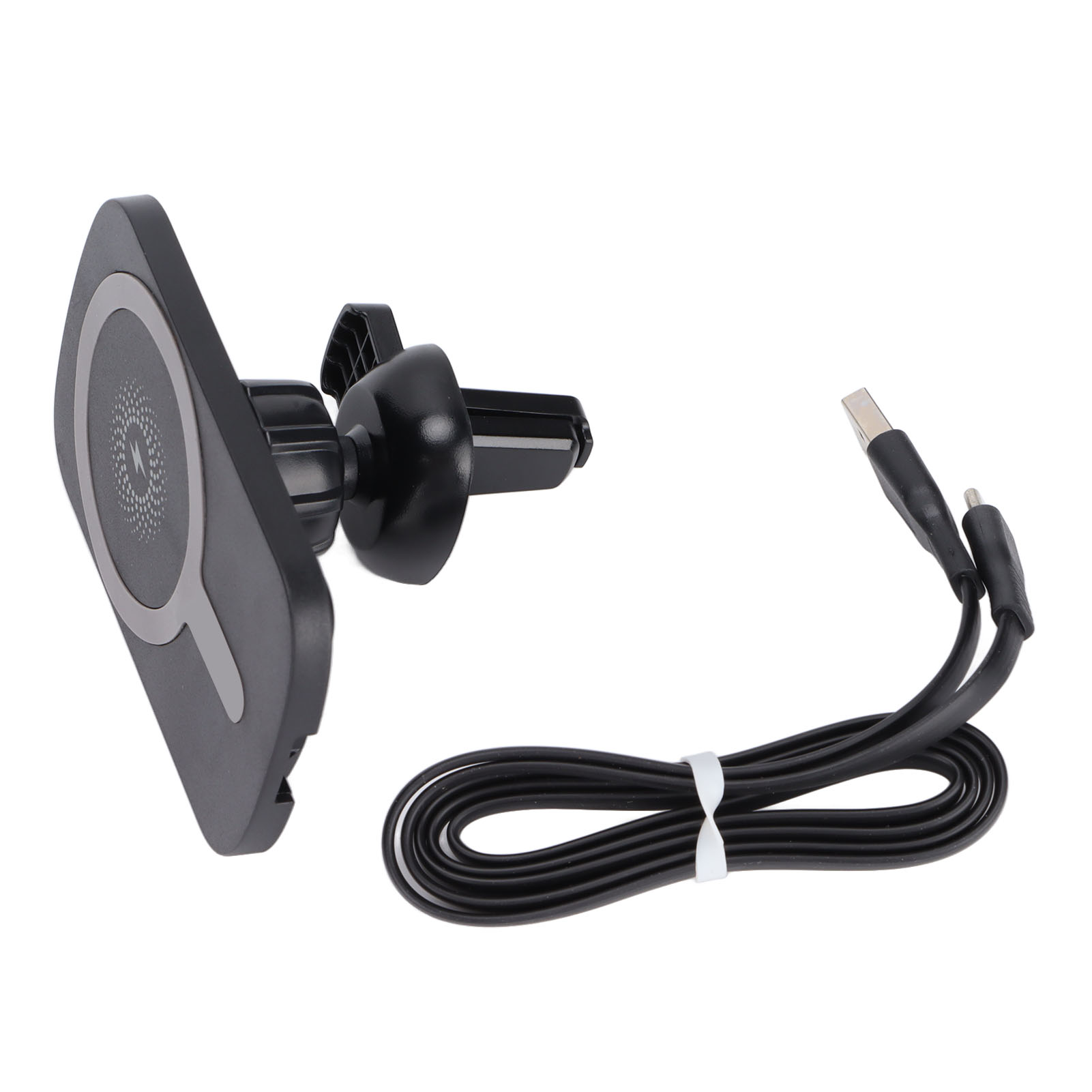 C14 15w Kabelloses Magnetisches Kfz-ladegerät Für Iphone Und Andere Mobiltelefone – Robustes Lüftungsschlitz-ladegerät – Schwarz
