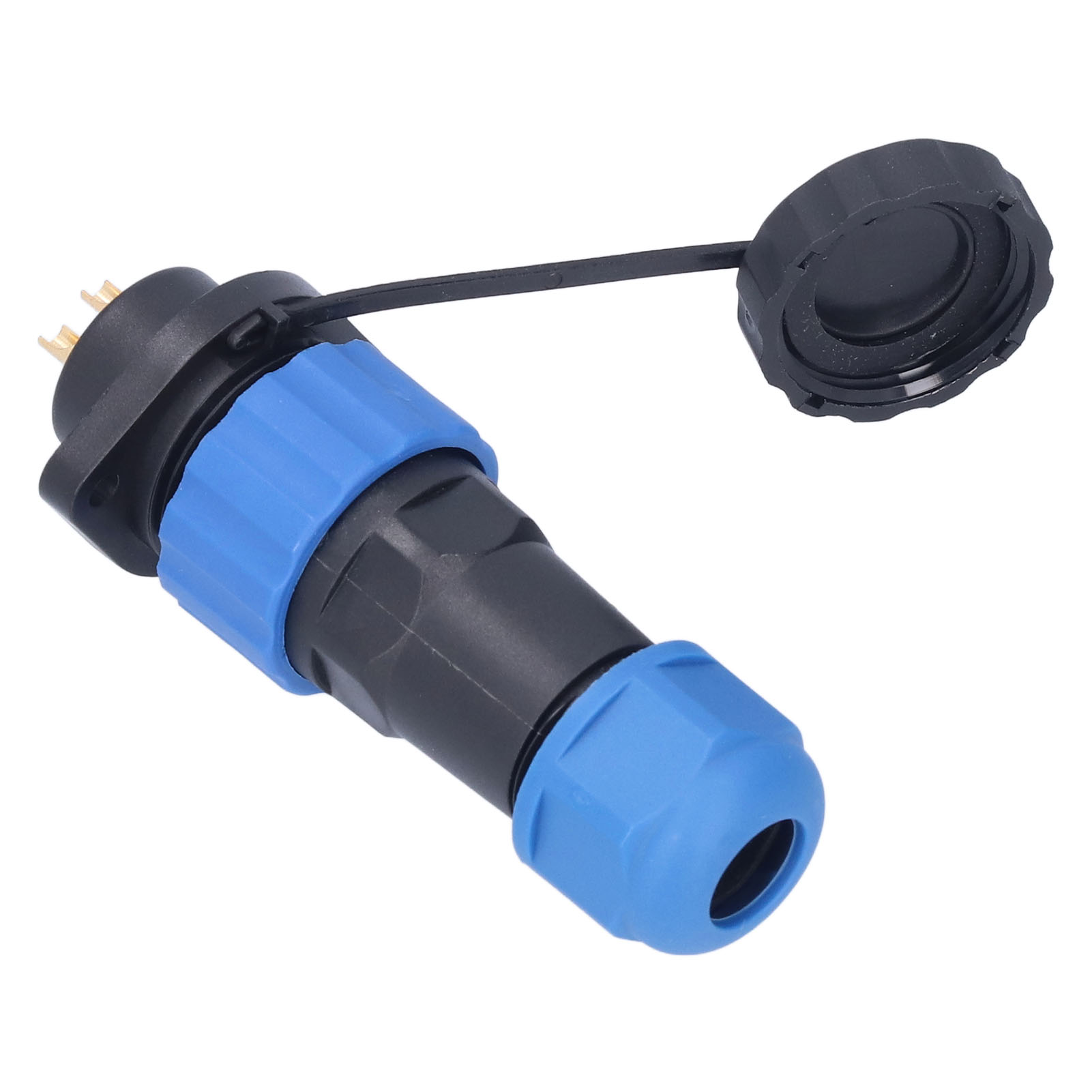 Ip68 Wasserdichter, Geflanschter Luftfahrt-stromanschluss, Ac380v Sp204-poliger Industrieadapter (380v 25a)
