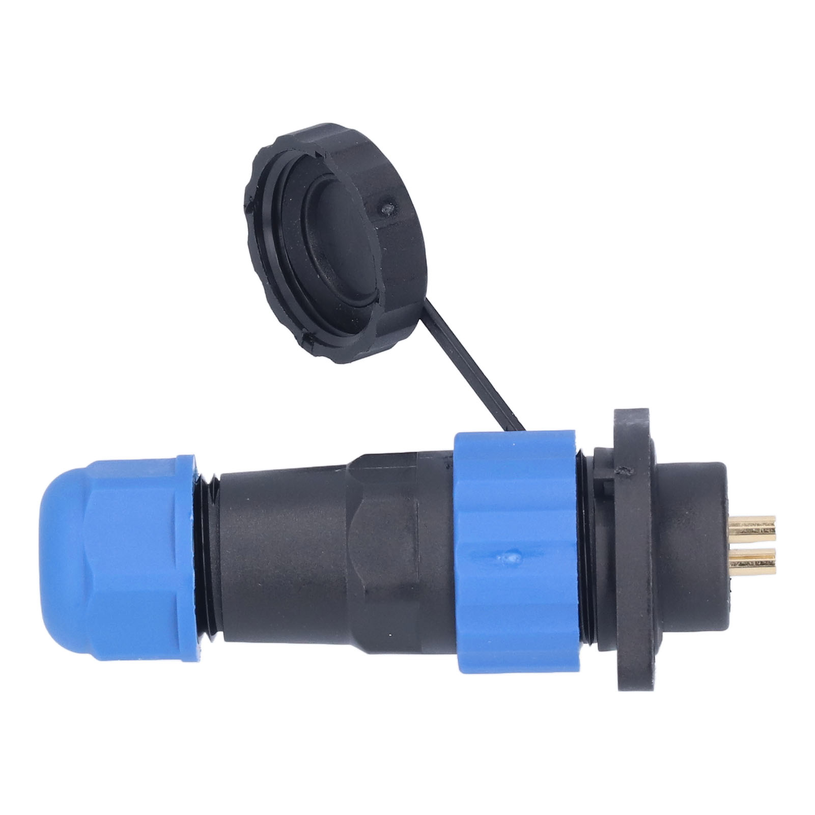 Ip68 Wasserdichter Luftfahrt-stromanschluss Mit Flansch, Ac380v Sp202-poliger Industrieadapter (380v 25a)
