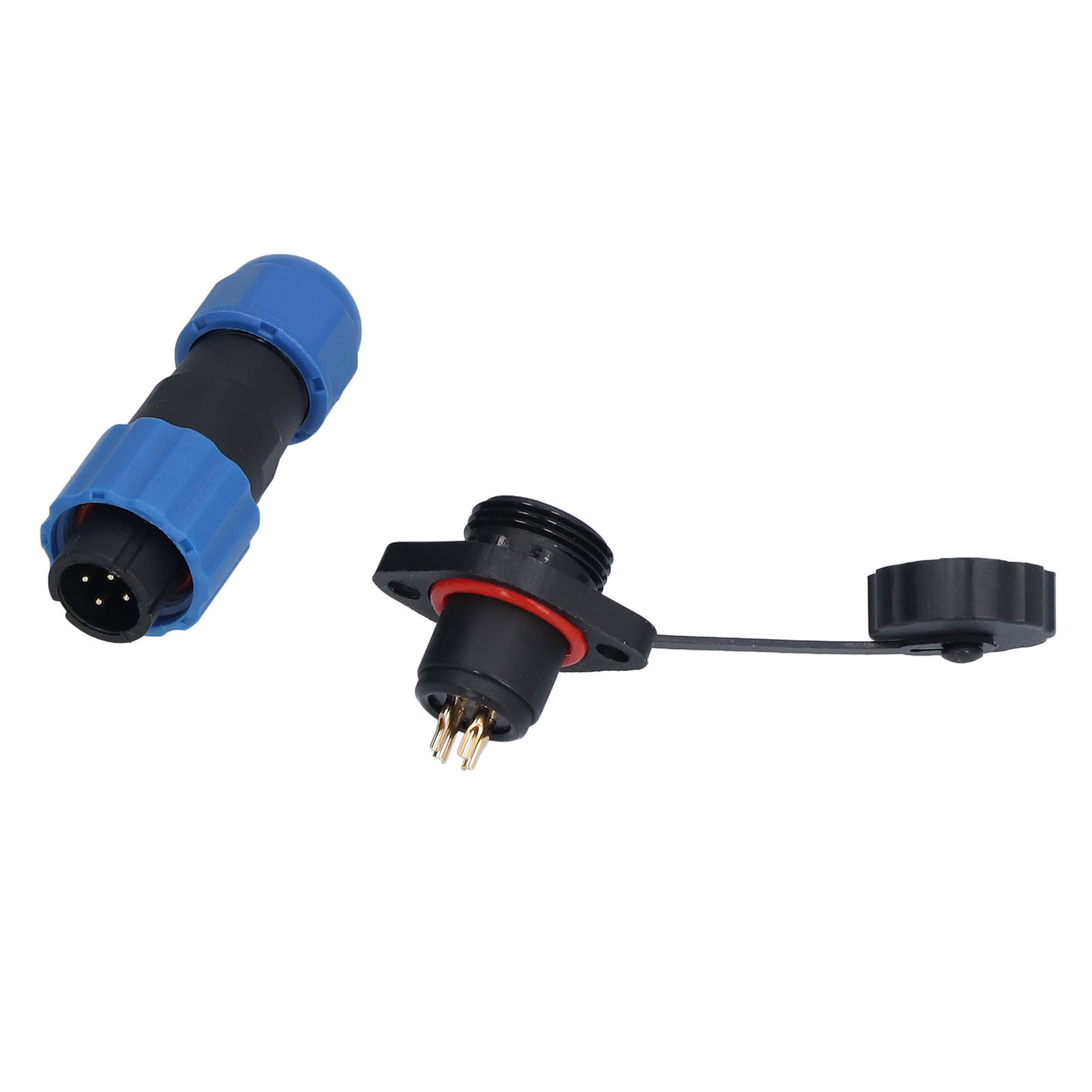 Ip68 Wasserdichter Industrie- Und Luftfahrt-stromanschluss, Stecker/buchse, Flanschmontage, Sp134-pins (250 V 5 A)