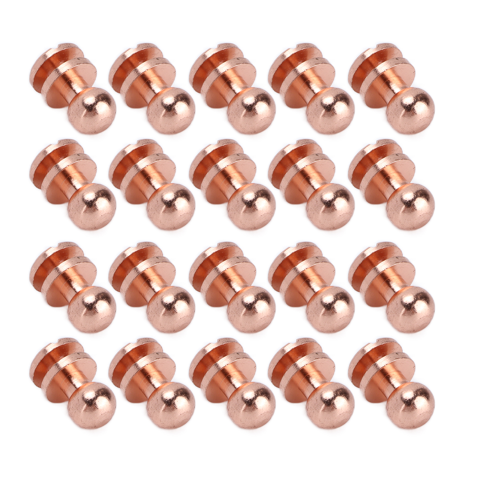 Packung Mit 20 Roségoldenen, Oxidationsbeständigen Messingnieten, Beschläge Für Gepäck, Handtaschen Und Schuhe (7 X 6 Mm).