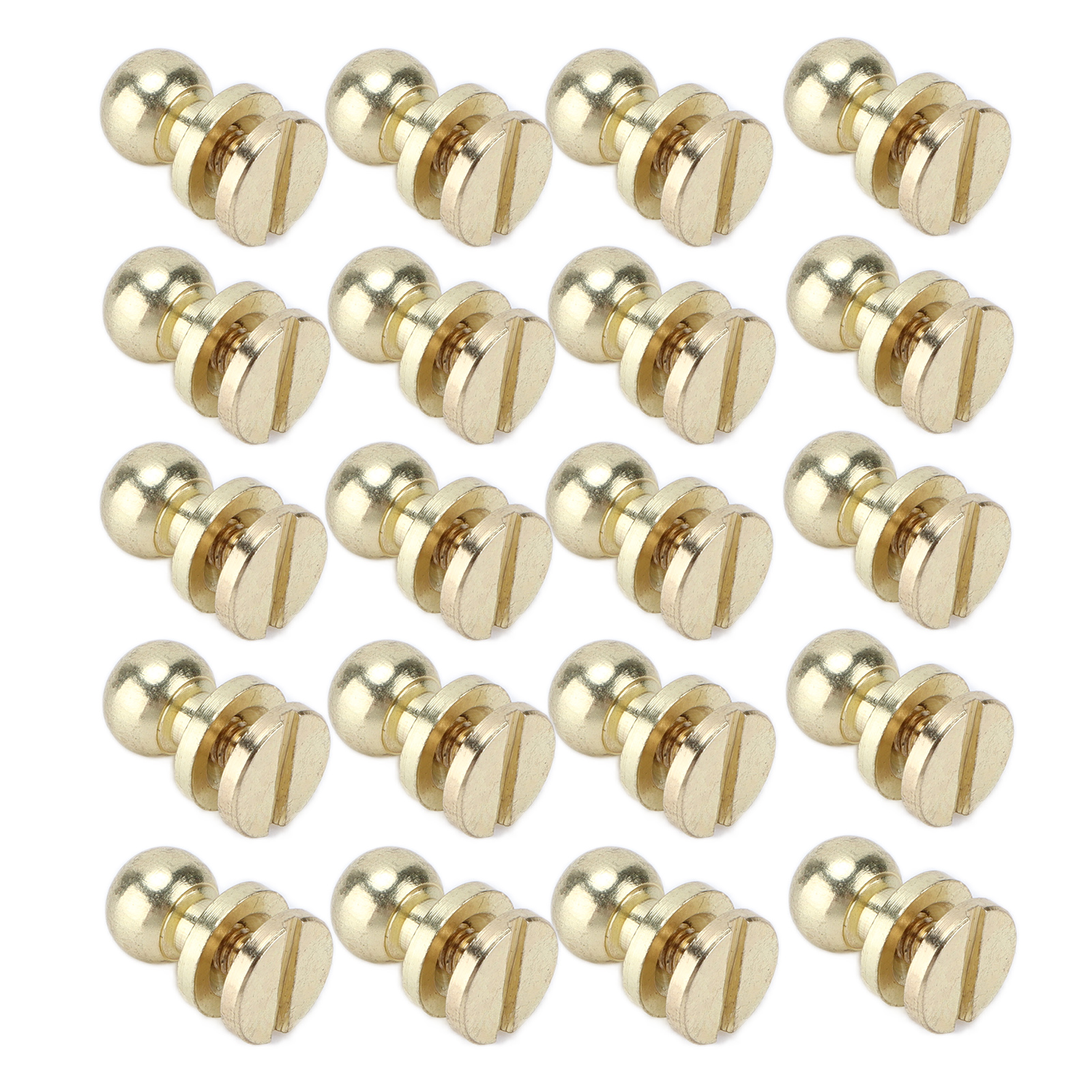 Packung Mit 20 Abriebfesten Messingnieten In Goldoptik, Gepäckbeschläge, Für Bastelbegeisterte, 7 X 6 Mm