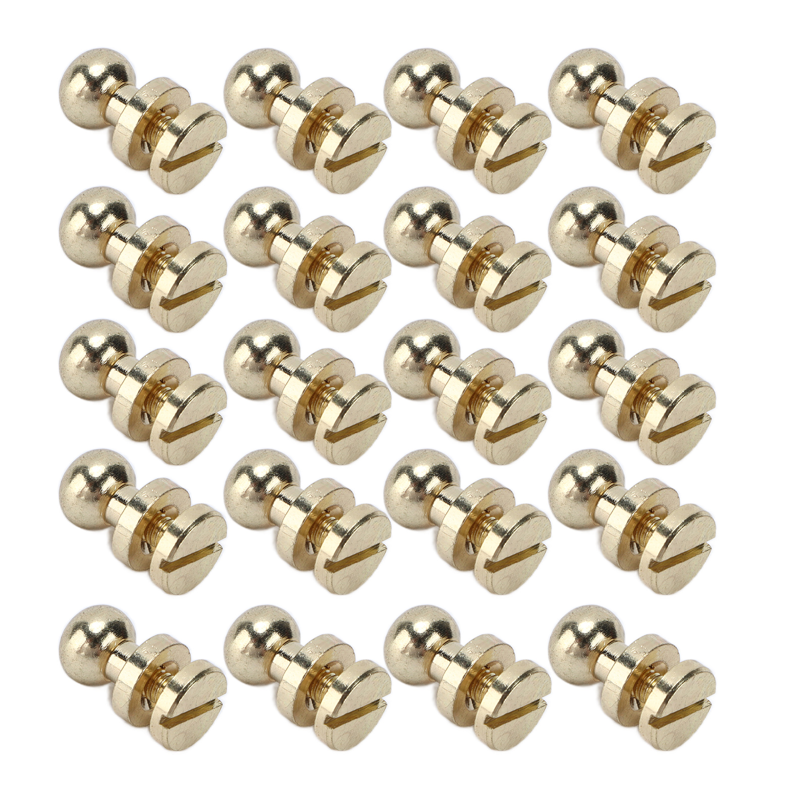 Packung Mit 20 Abriebfesten Messingnieten In Goldoptik, Gepäckbeschläge, Für Bastelbegeisterte, 8 X 7 Mm