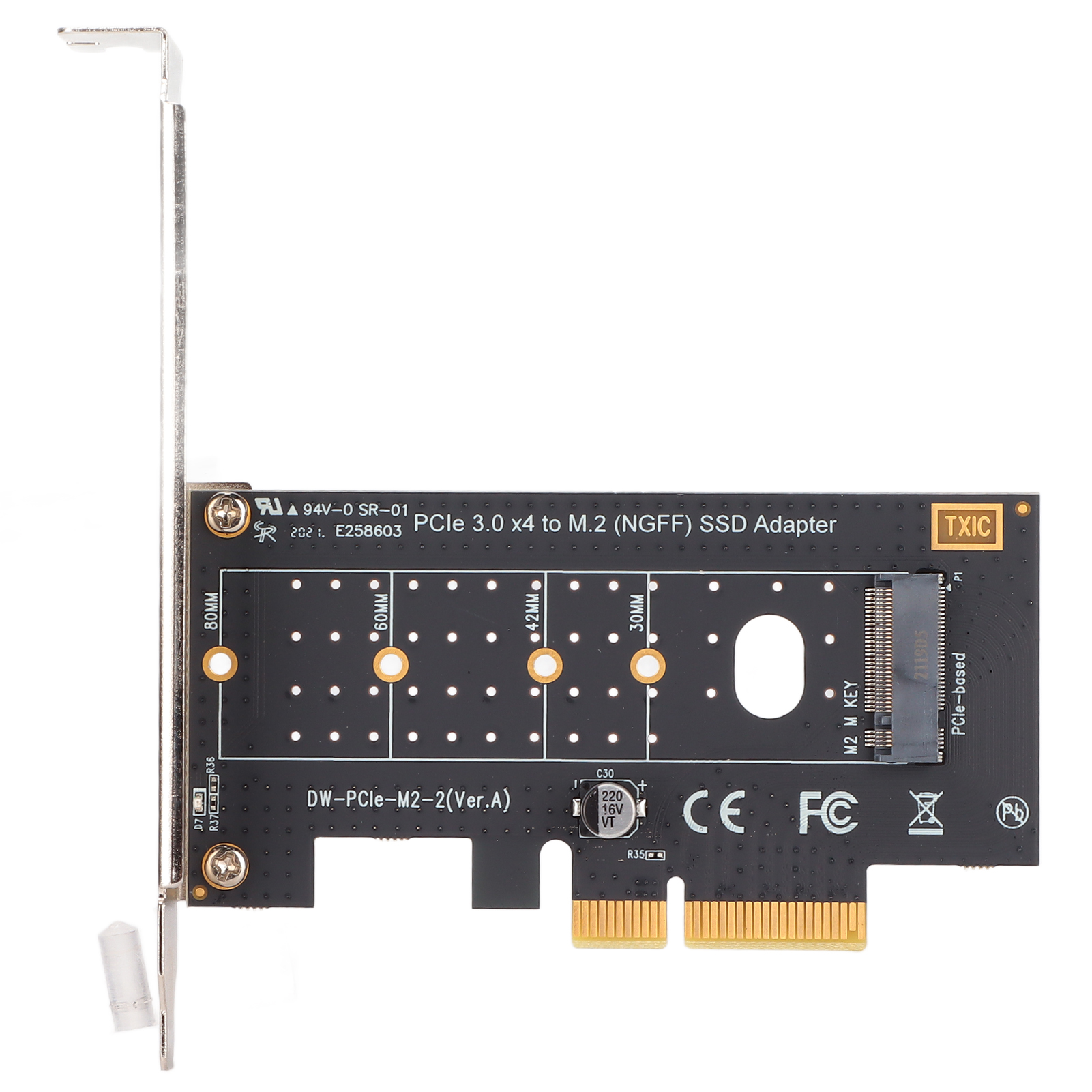 M.2-zu-pcie-adapter, Vergoldete Leiterplatte, M.2 Nvme Zu Pcie 3.0 X4, Hochgeschwindigkeits-erweiterungskarte