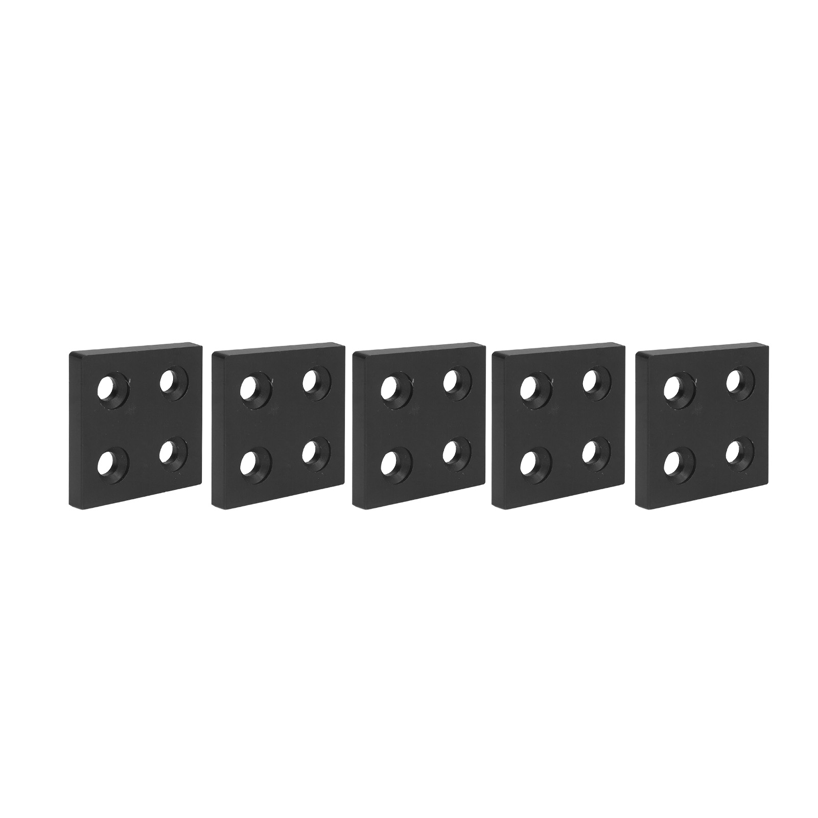 5-teilige Aluminium-profil-endkappen, Abdeckplatten Aus Metalllegierung Für Linear Bewegliche Teile, 4040 Doppelnut, Schwarz