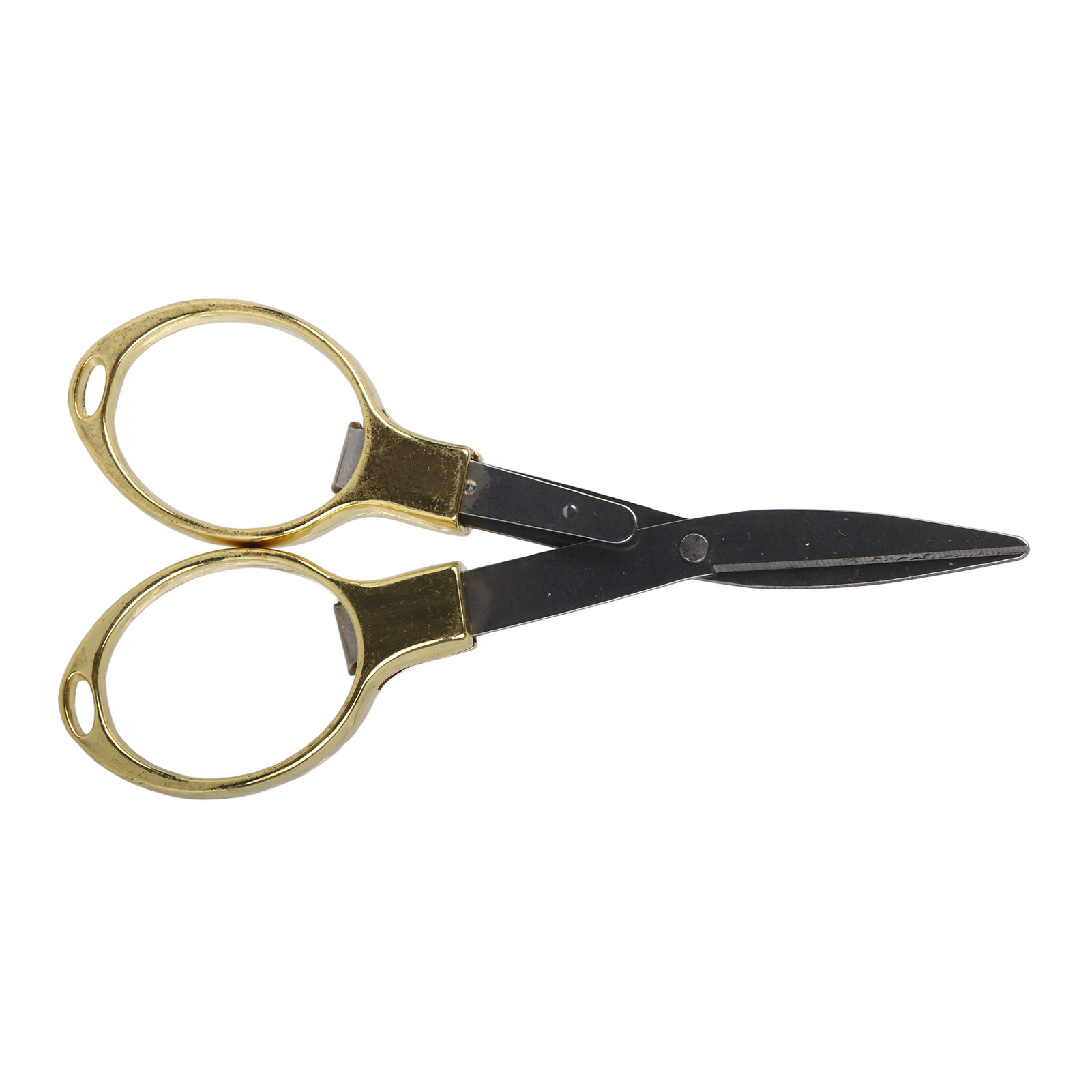 Tragbare Klappschere Aus Edelstahl, 8-drähtig, Zum Papierschneiden, Nähen Und Sticken, Kleine Goldene Schere