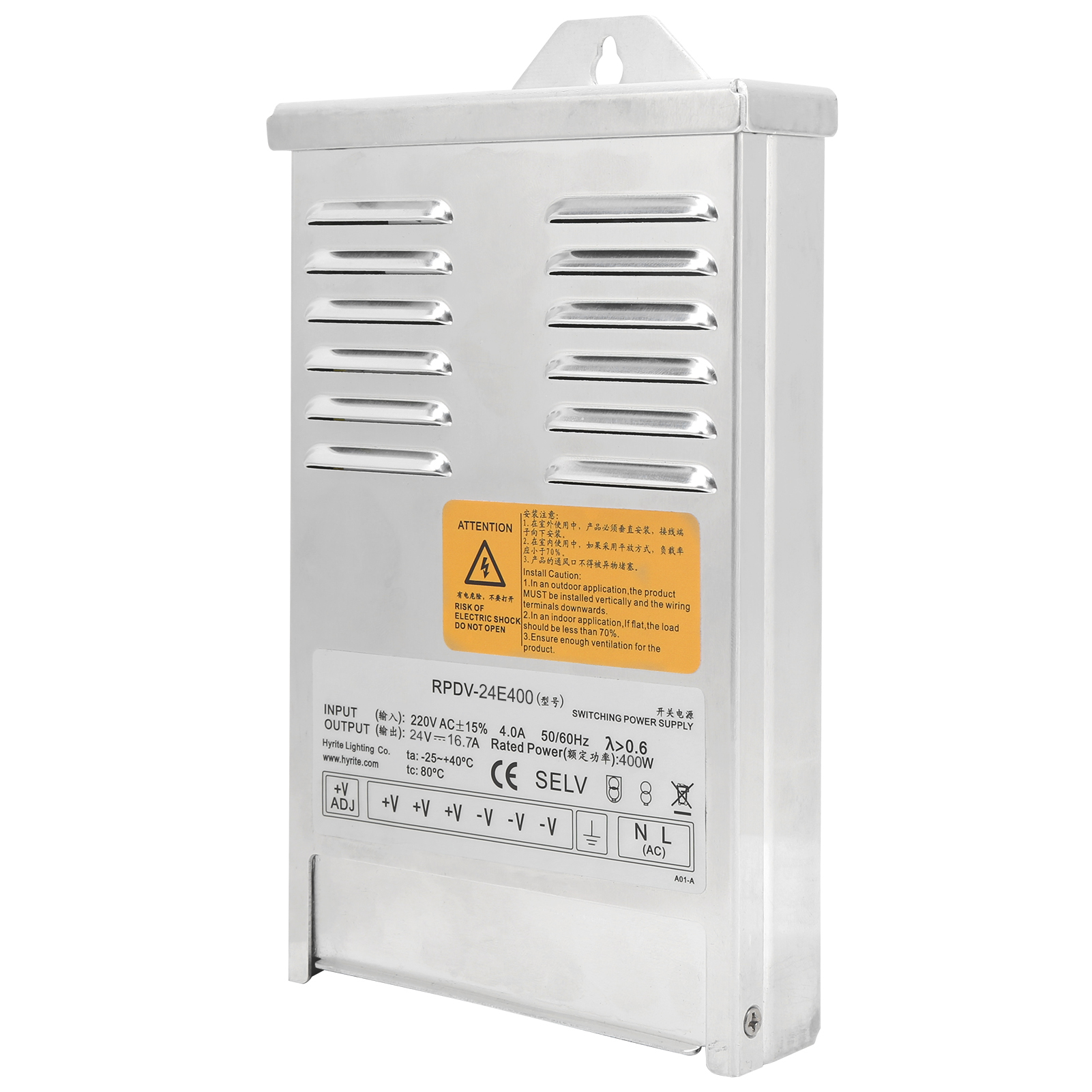 Wasserdichtes Led-schaltnetzteil Für Außenwerbung Und Technische Beleuchtung, Rpdv-24e400 24v