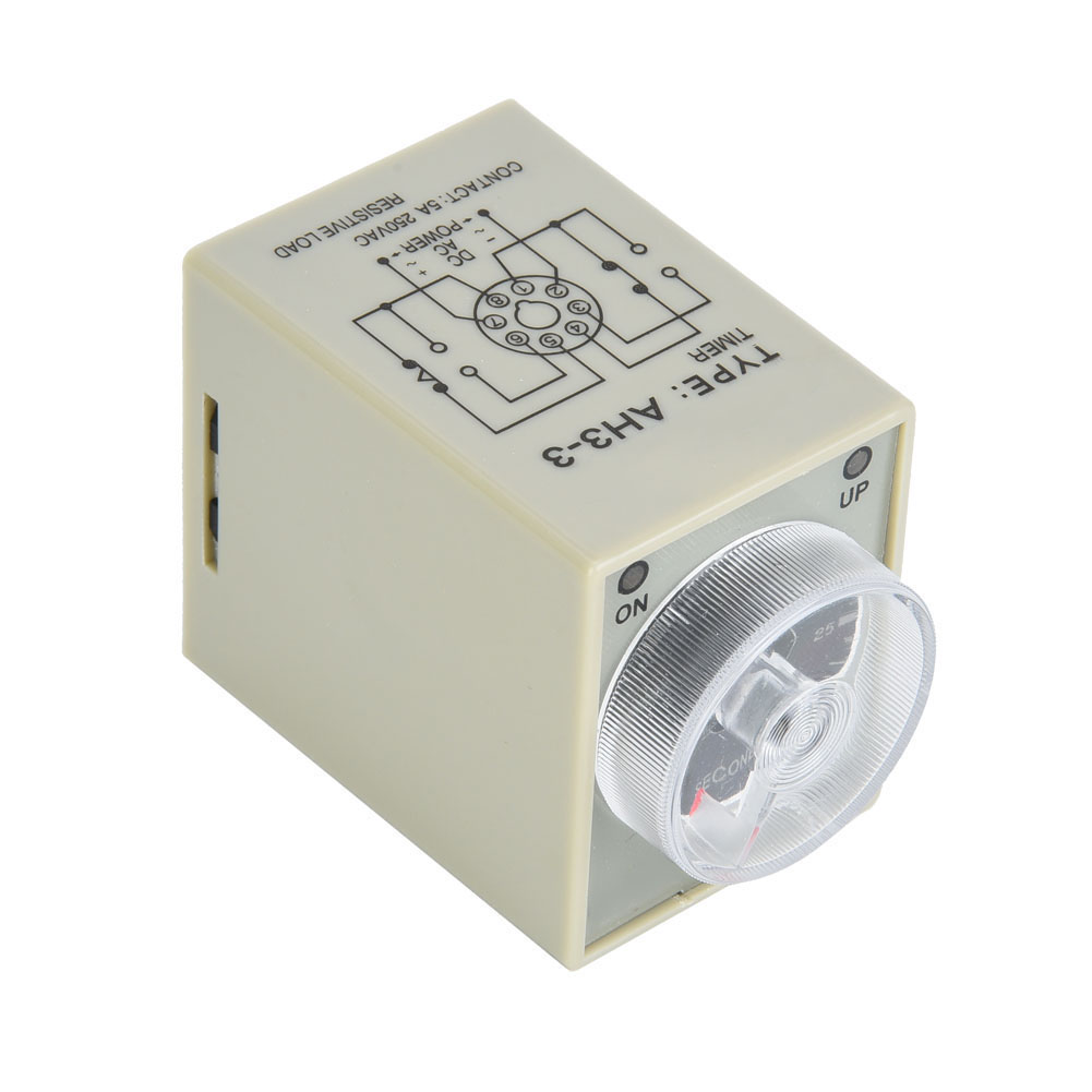 Zeitverzögerungsrelais Mit 30 Sekunden, 8 Pins, 35-mm-din-schienenmontage, Für Industrielle Automatisierungssysteme, 110 V Ac.