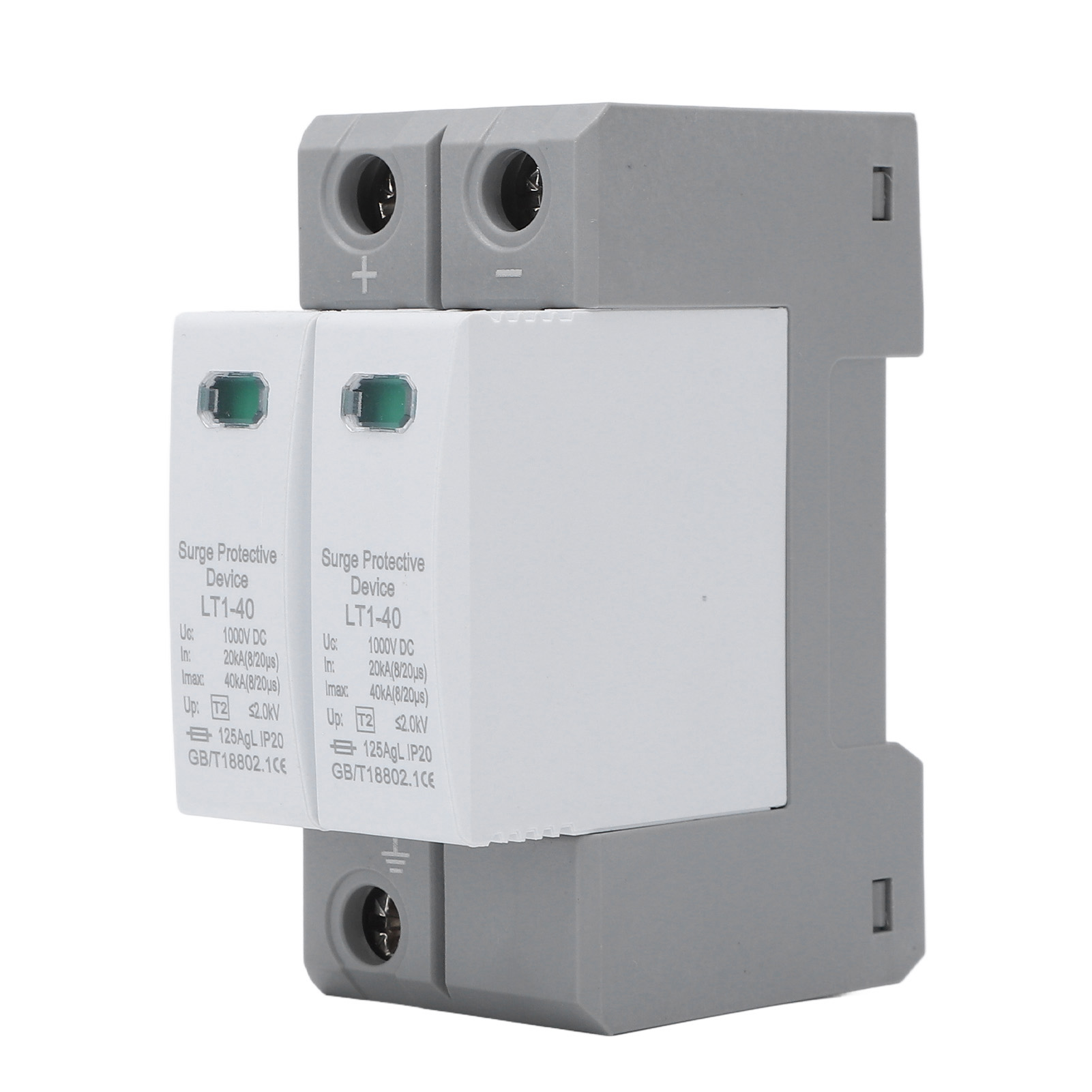 Gleichstrom-überspannungsschutzgerät, Modulares Design, Flammhemmend, Schnell Ansprechender Überspannungsableiter, 2p 40 Ka 1000 V