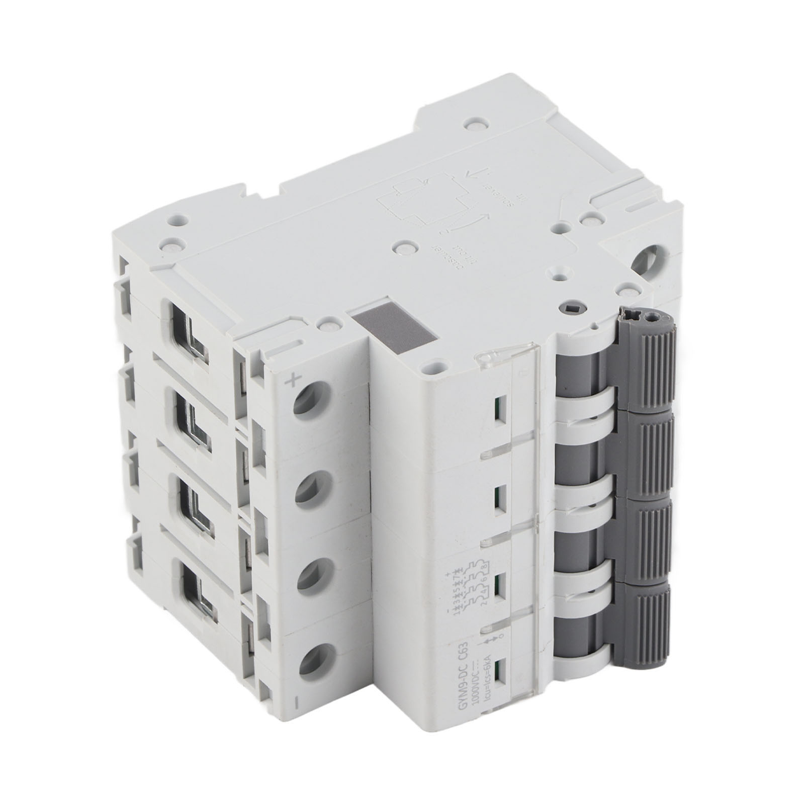 Miniatur-4p-leistungsschalter Mit Überlastschutz Und Pneumatischem Schalter Für Einen Batteriebetriebenen 1000v 63a Gleichstrommotor