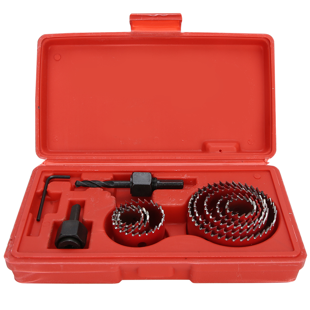 Set Mit 11 Hss-lochsägen Zum Schneiden Von Pvc- Und Holzplatten, Bohrwerkzeug Für Die Holzbearbeitung (rot)