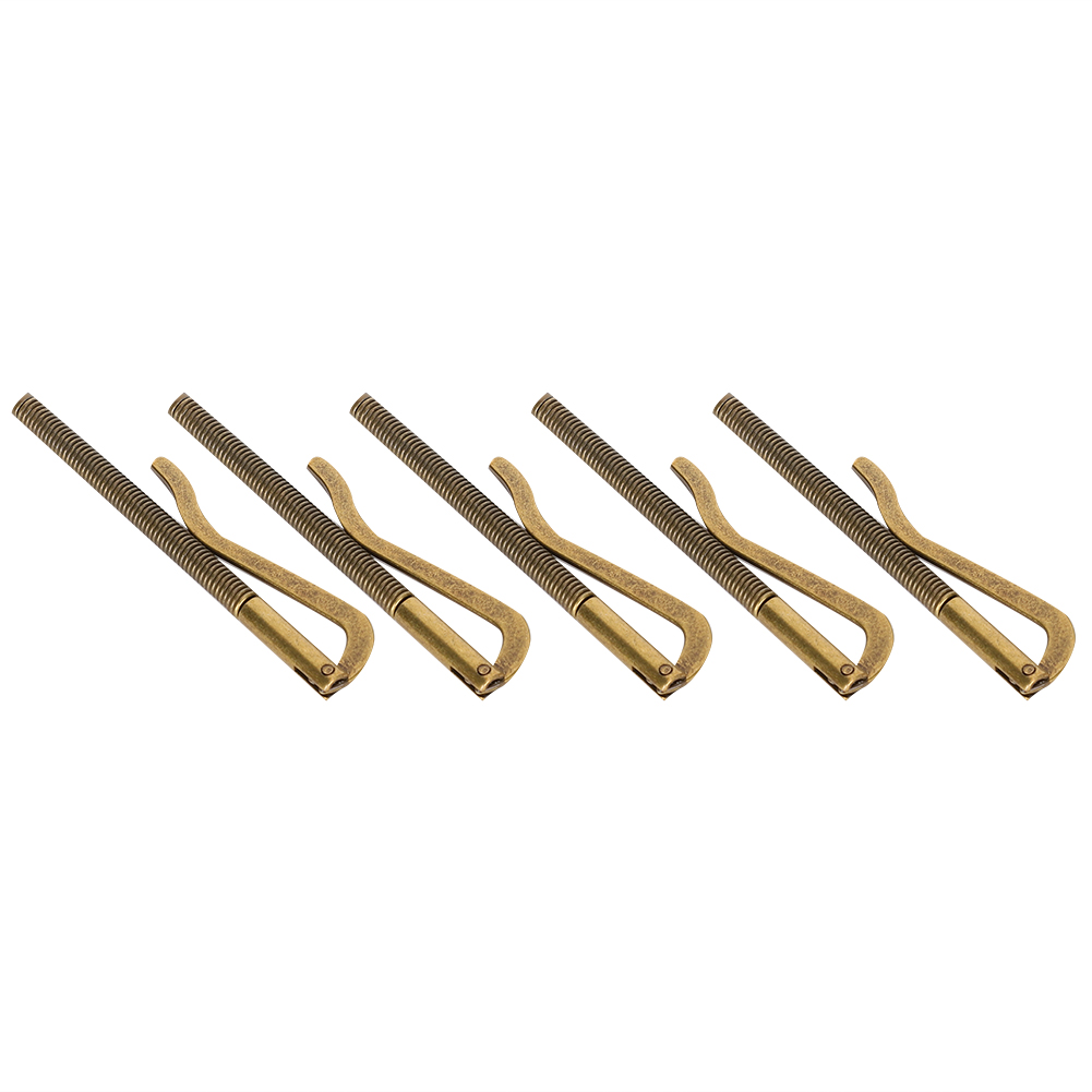 Set Mit 5 Hochfesten, Galvanisierten Geldklammern Aus Stahl, 85 Mm Feder, Für Ledergeldbörsen, Bronzefarben