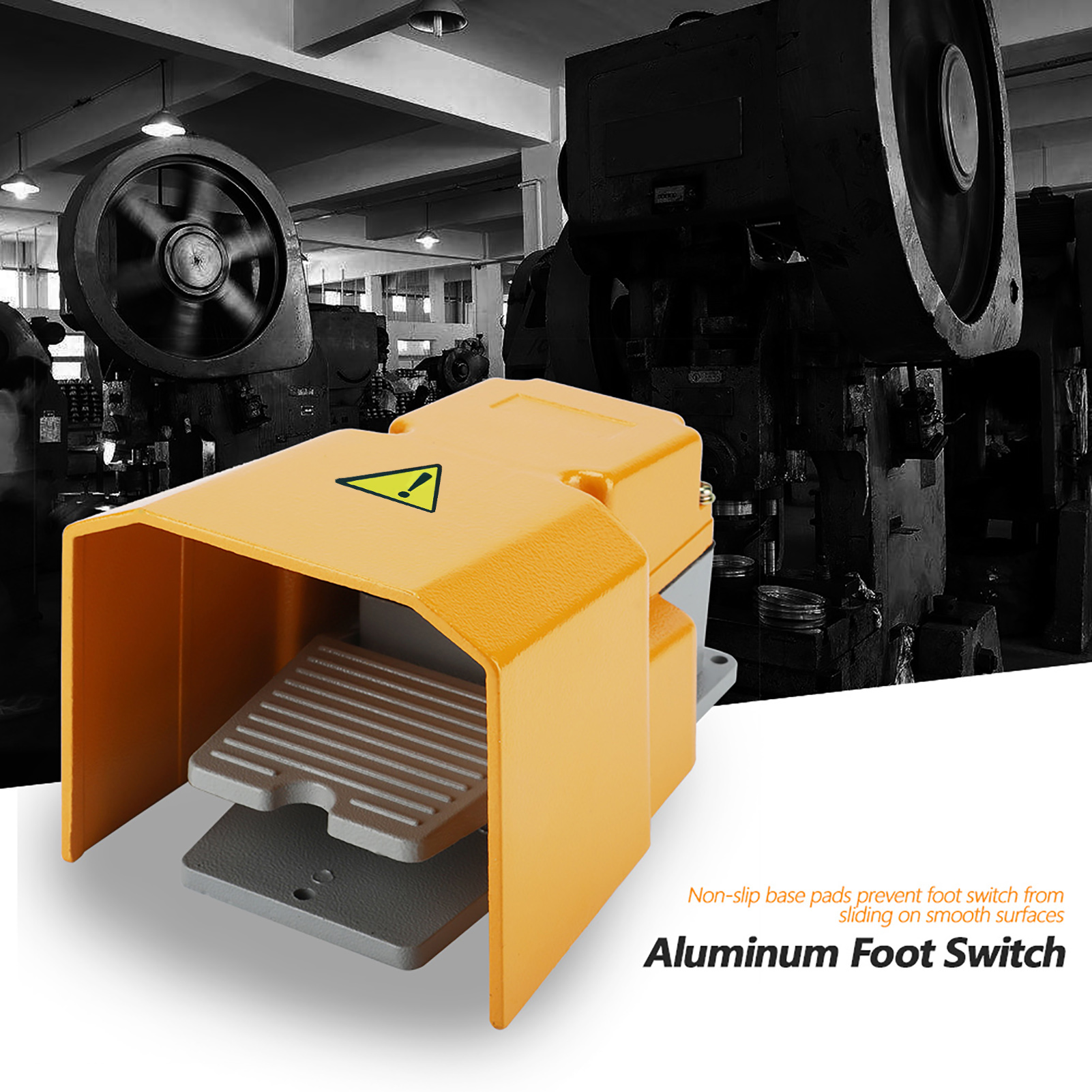 250v 10a Fußpedal-ein/ausschalter Aus Aluminiumlegierung, Öl- Und Korrosionsbeständig, Mit Schutzvorrichtung.