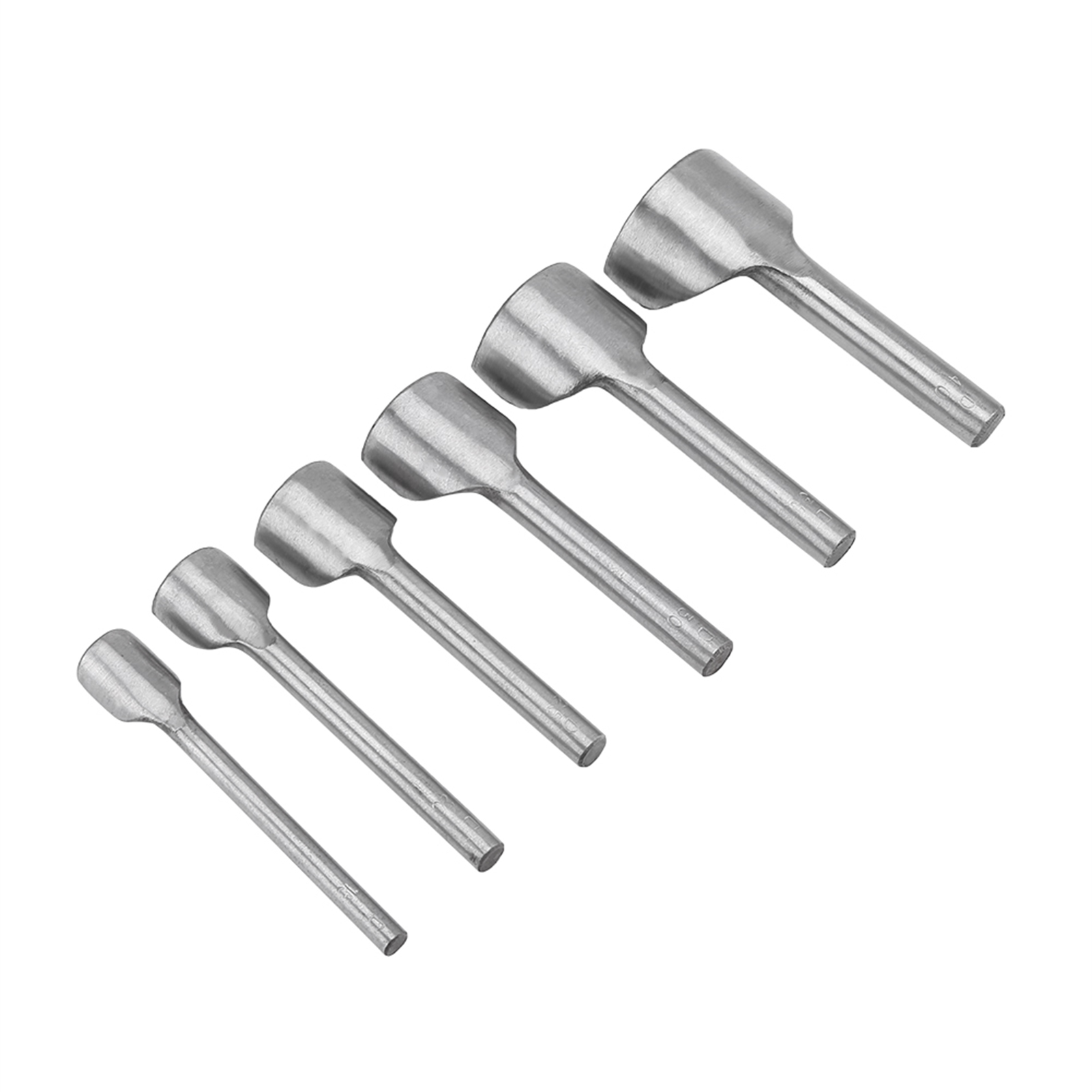 6-teiliges Lederhandwerksset - Halbrunder Schneidestift Für Gürtelenden, Ideal Für Ledernäharbeiten Zu Hause (15-40 Mm)