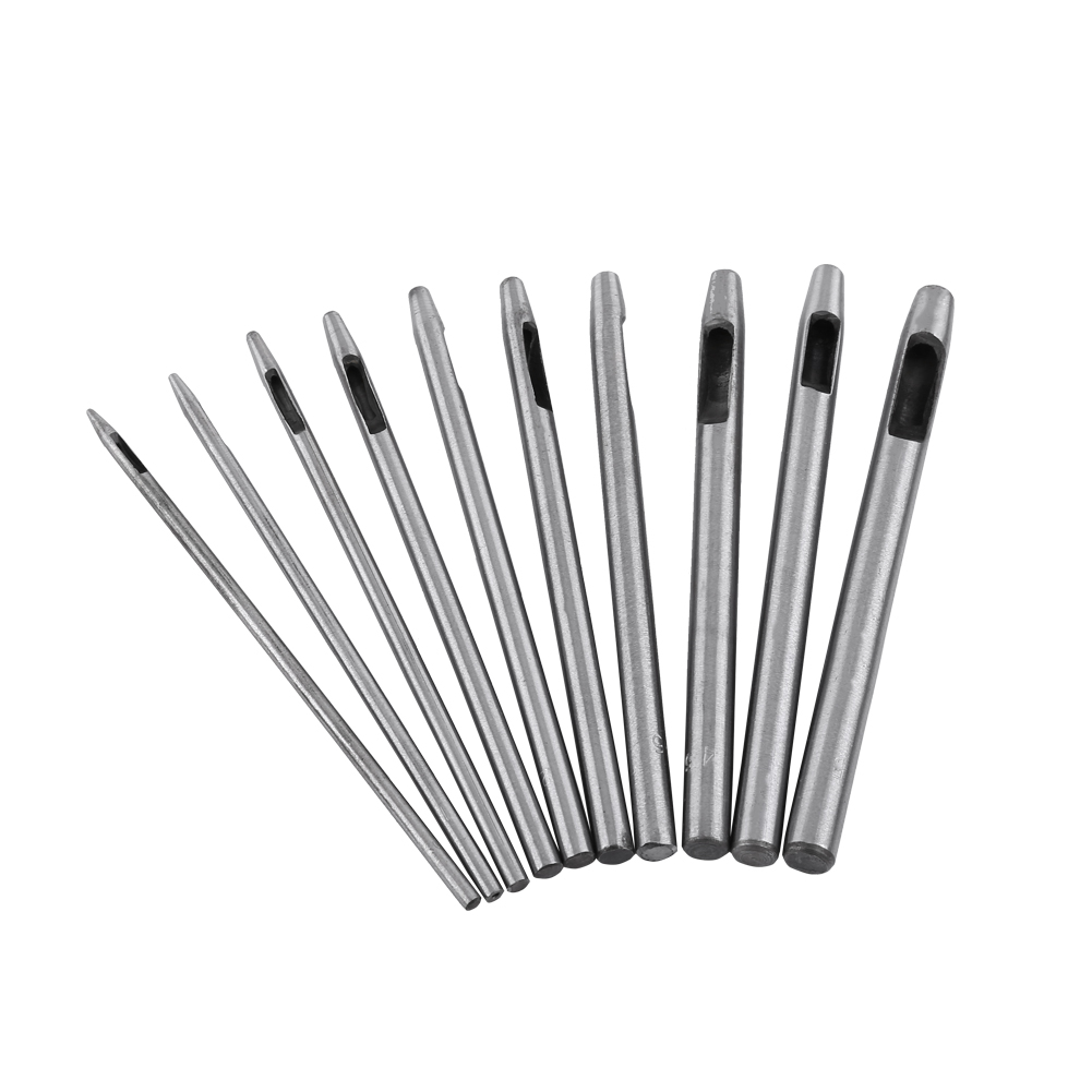 Set Mit 10 Lederlochern, Hohllöcher Von 0,5 Bis 5 Mm, Zur Herstellung Von Ledergürteln.