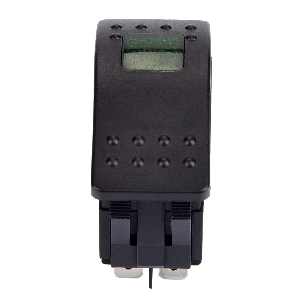 4-polige 12v Dc-kippschalter Mit Led-anzeige Für Auto-, Boots- Oder Wohnwagenbatterie (grün)