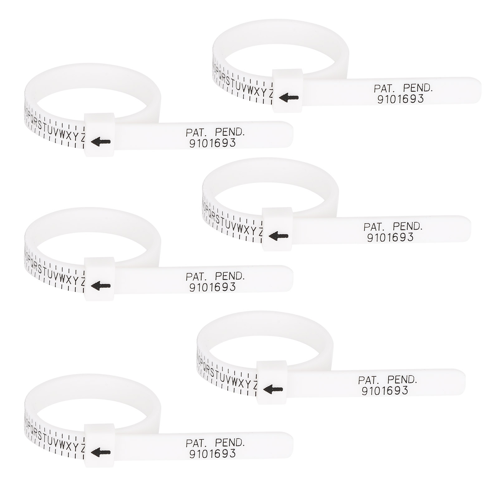 Set Aus 6 Präzisions-fingerlehren, Standard-messwerkzeug Für Die Ring- Und Andere Schmuckherstellung (hongkong).