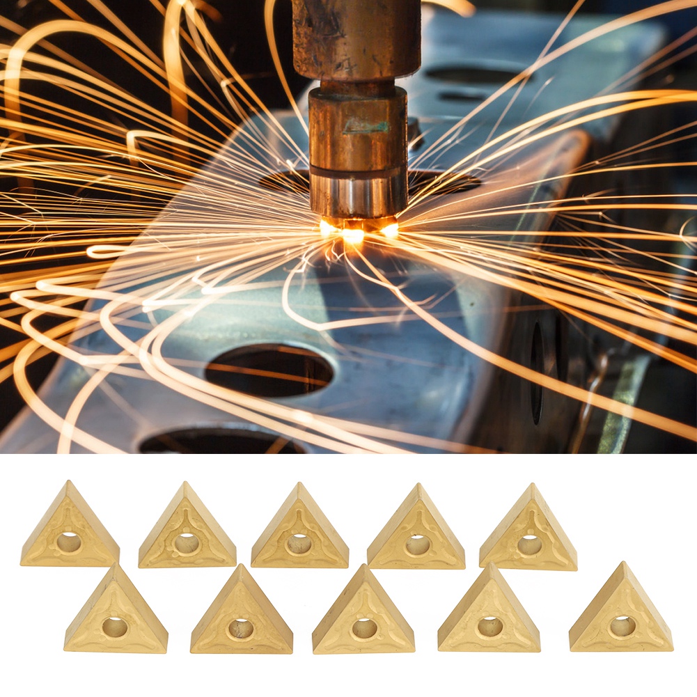 10 Doppelseitige Cnc-dreiecks-wendeschneidplatten Für Die Vorbearbeitung Und Schruppbearbeitung Von Stahl R0.4/r0.8 (t9125-160404 (r0.4))
