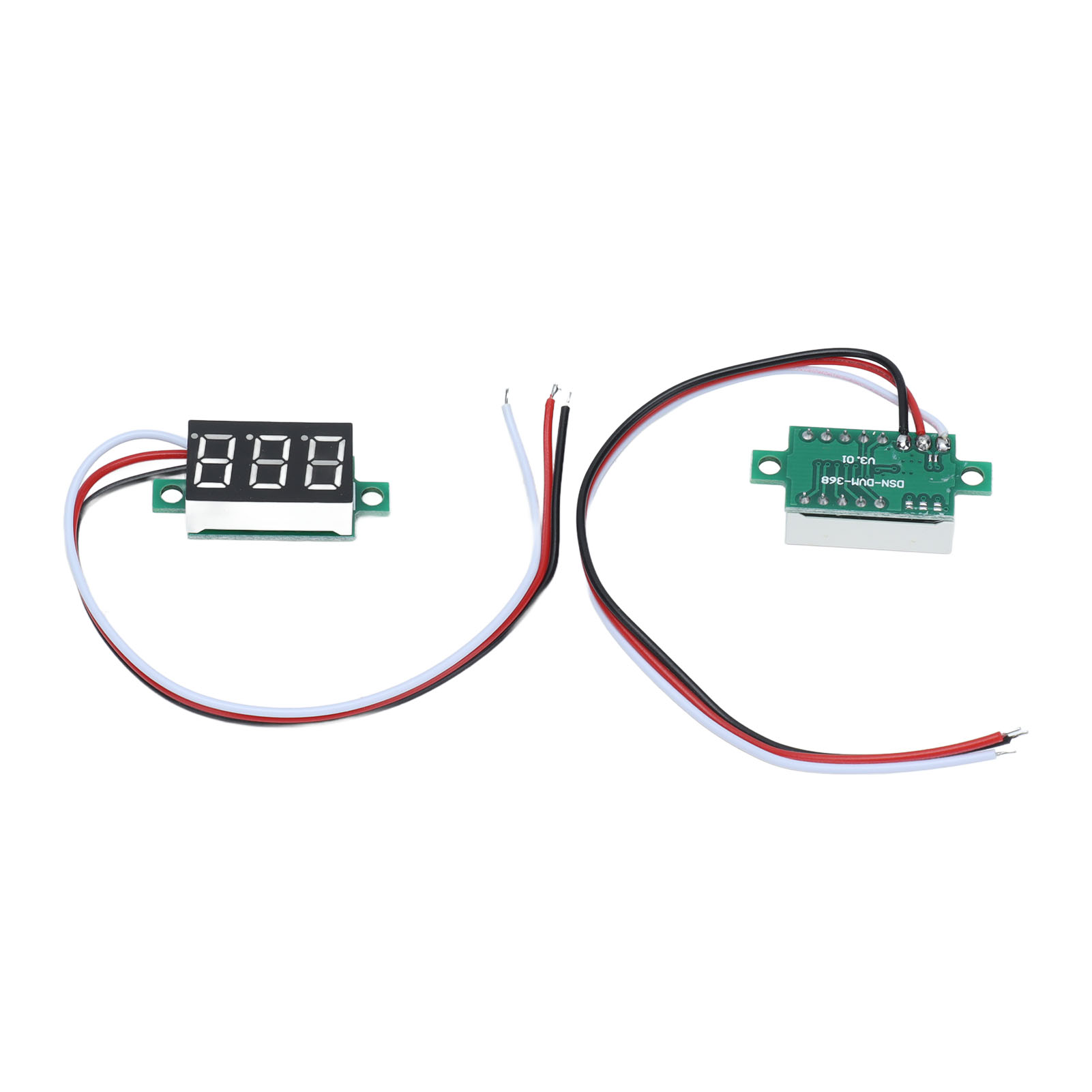 Packung Mit 2 Mini-3-draht-digitalvoltmetern, Gleichspannungsprüfer, 0,36-zoll-led, Messbereich 0,00 V – 30,0 V, Verpolungsschutz.