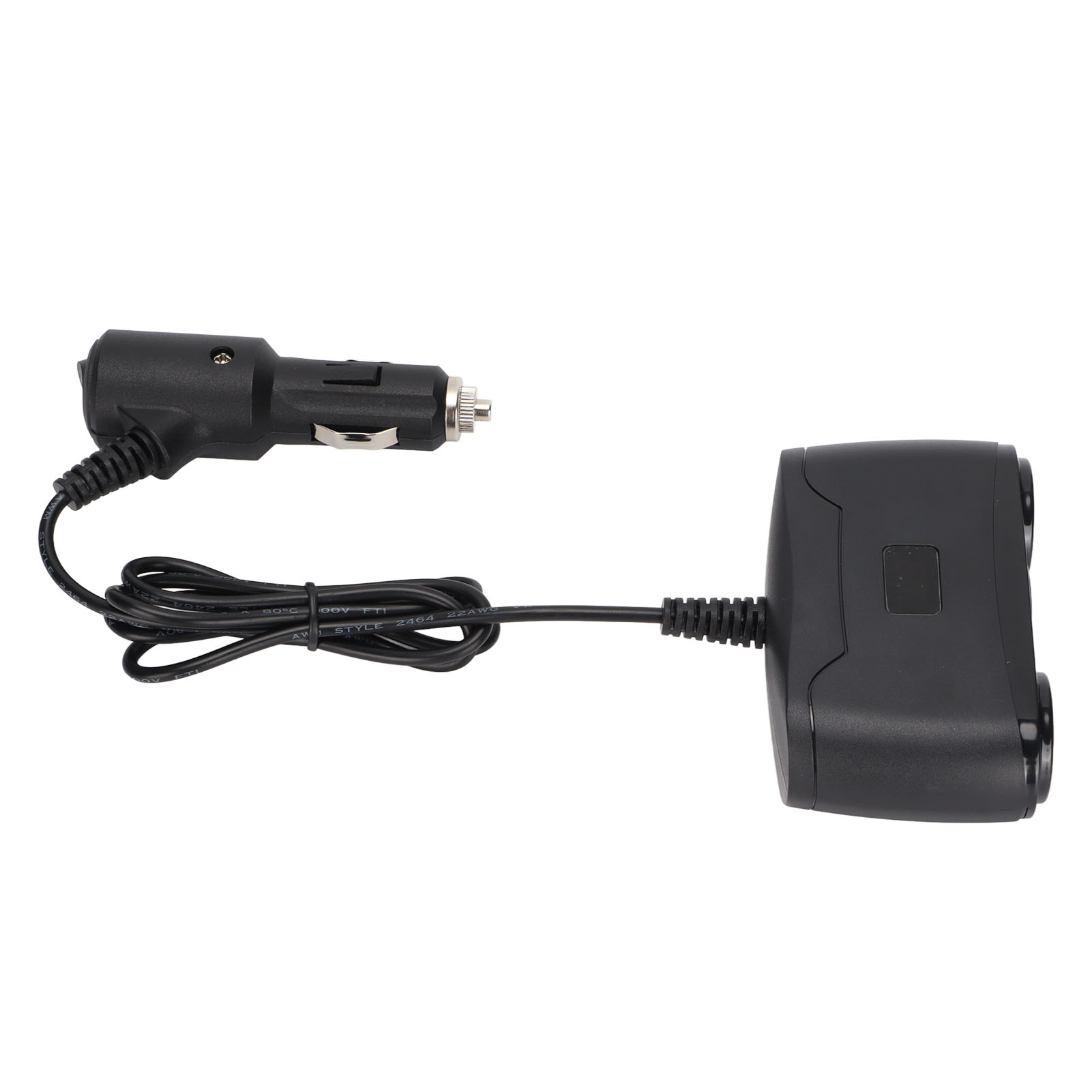 120-w-zigarettenanzünderadapter Mit Qc 3.0 Usb-ladegerät Und 2-in-1-autostecker, Digitalanzeige Und Schalter.