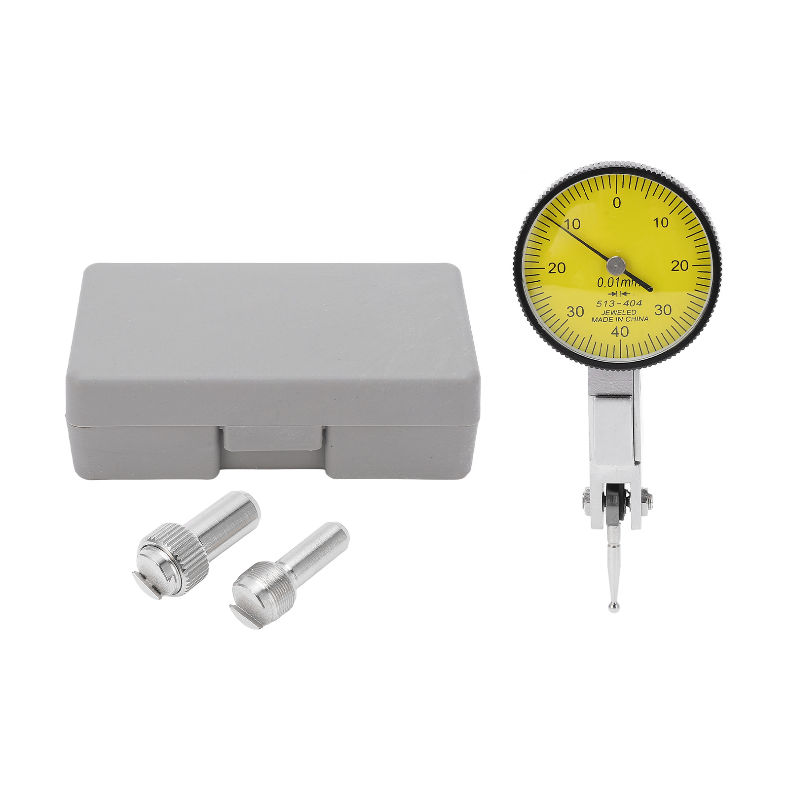Gelber Skalenkomparator, Messbereich 0 Mm X 40 Mm X 0 Mm, Genauigkeit 0,01 Mm.