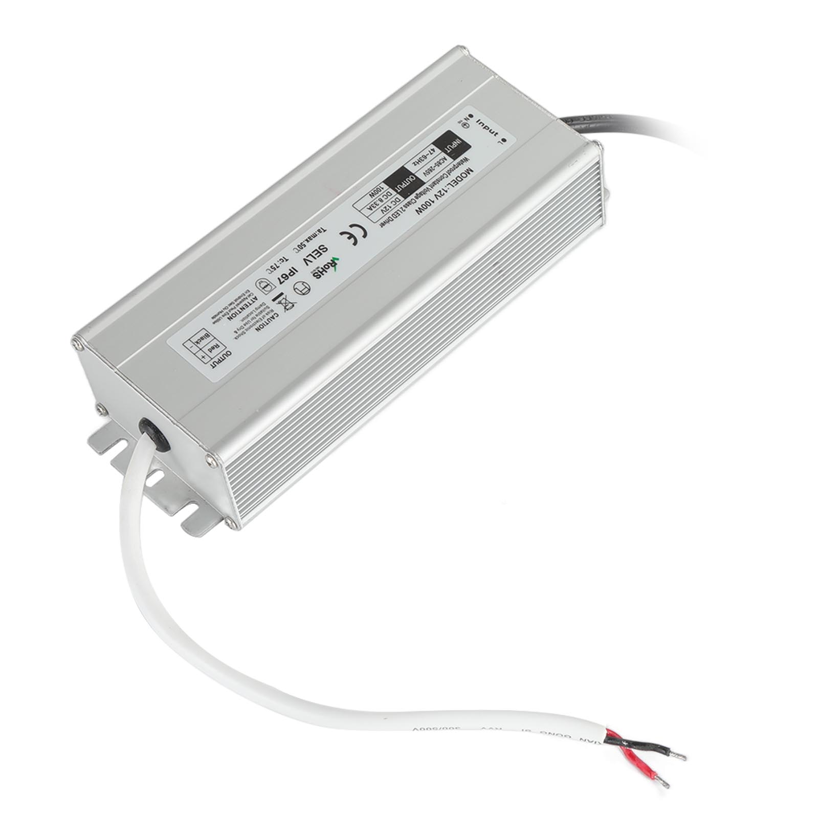 Ip67-wasserdichtes Netzteil, Hohe Effizienz, Kompakte Bauweise, Sicherheitsschutz, Led-netzteil, 100–265 V Ac-ausgang, 12-v-eu-stecker