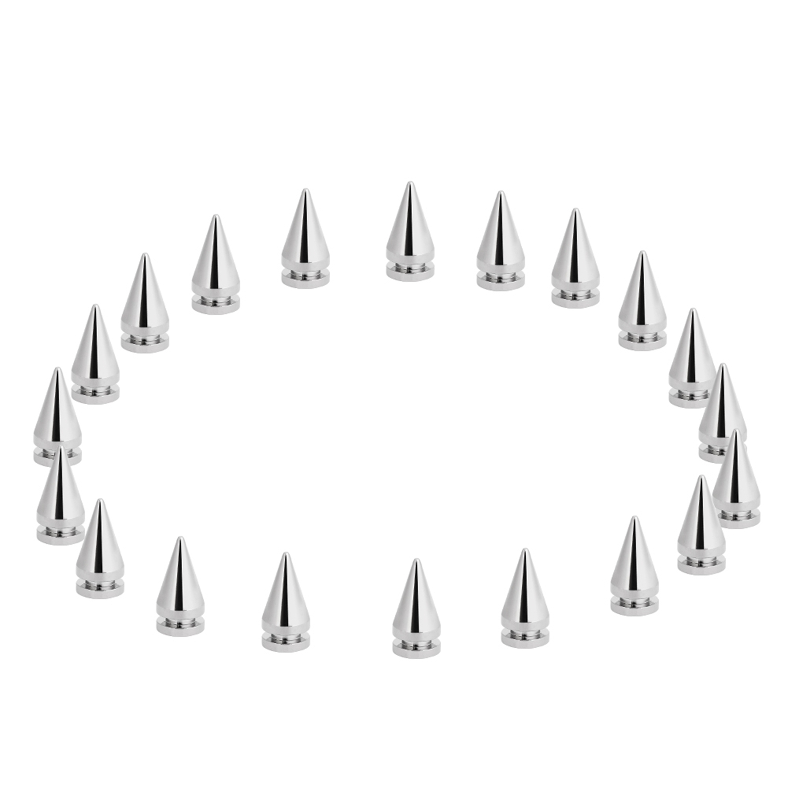 Packung Mit 20 Silberfarbenen Metallnägeln/nieten, 10 X 20 Mm, Kugelförmig, Für Lederwaren (taschen, Gürtel Usw.).
