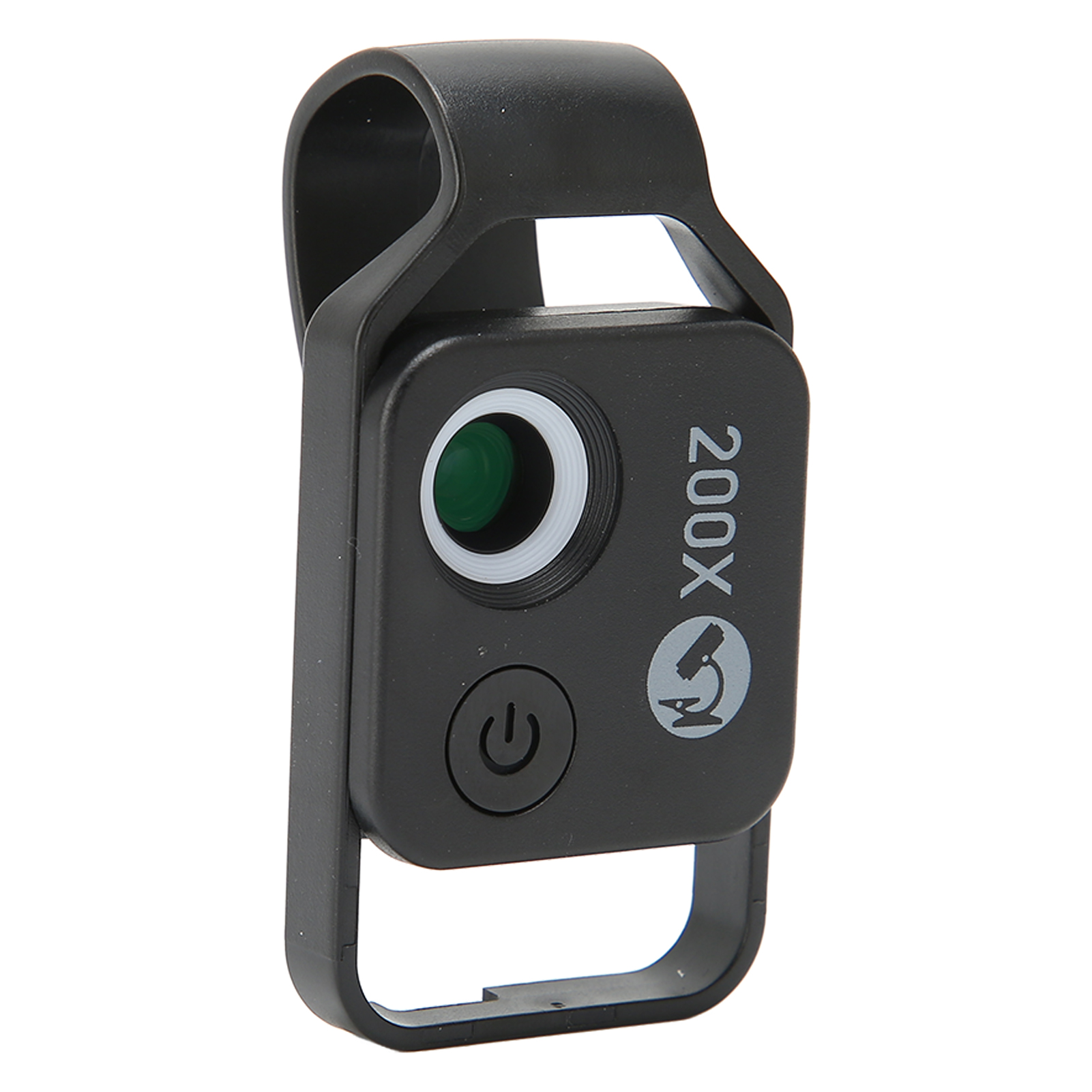 200-fache Vergrößerung – Mini-taschenmikroskop Für Smartphones Mit Cpl-objektiv Und Universalclip Für Iphone Und Android (schwarz)