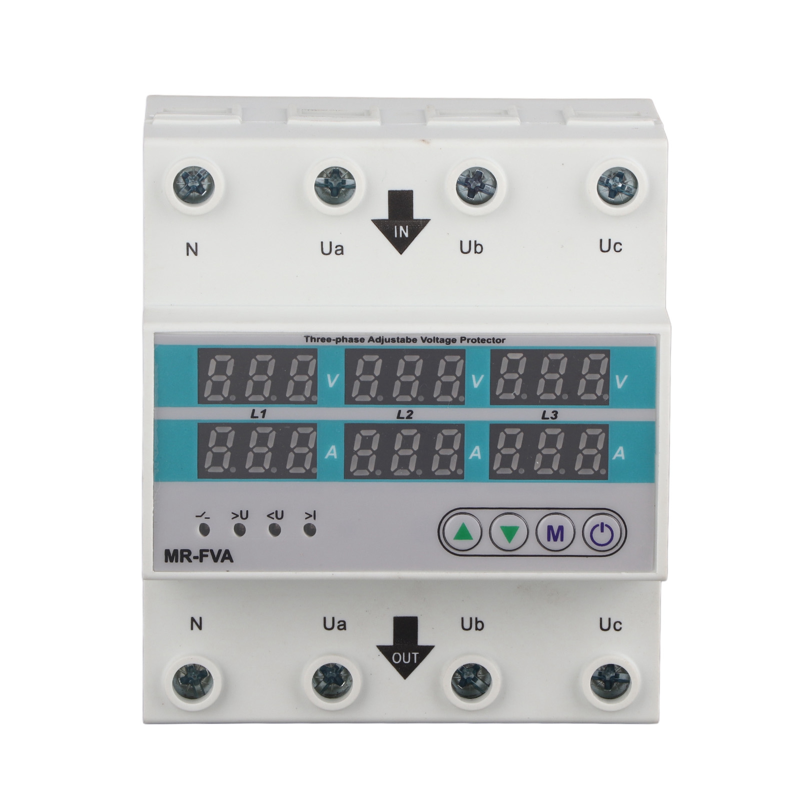 Einstellbares Dreiphasiges 220v-schutzgerät Mit Automatischer Rückstellung Gegen Über- Und Unterspannungen, 100a, Für Den Hausgebrauch.