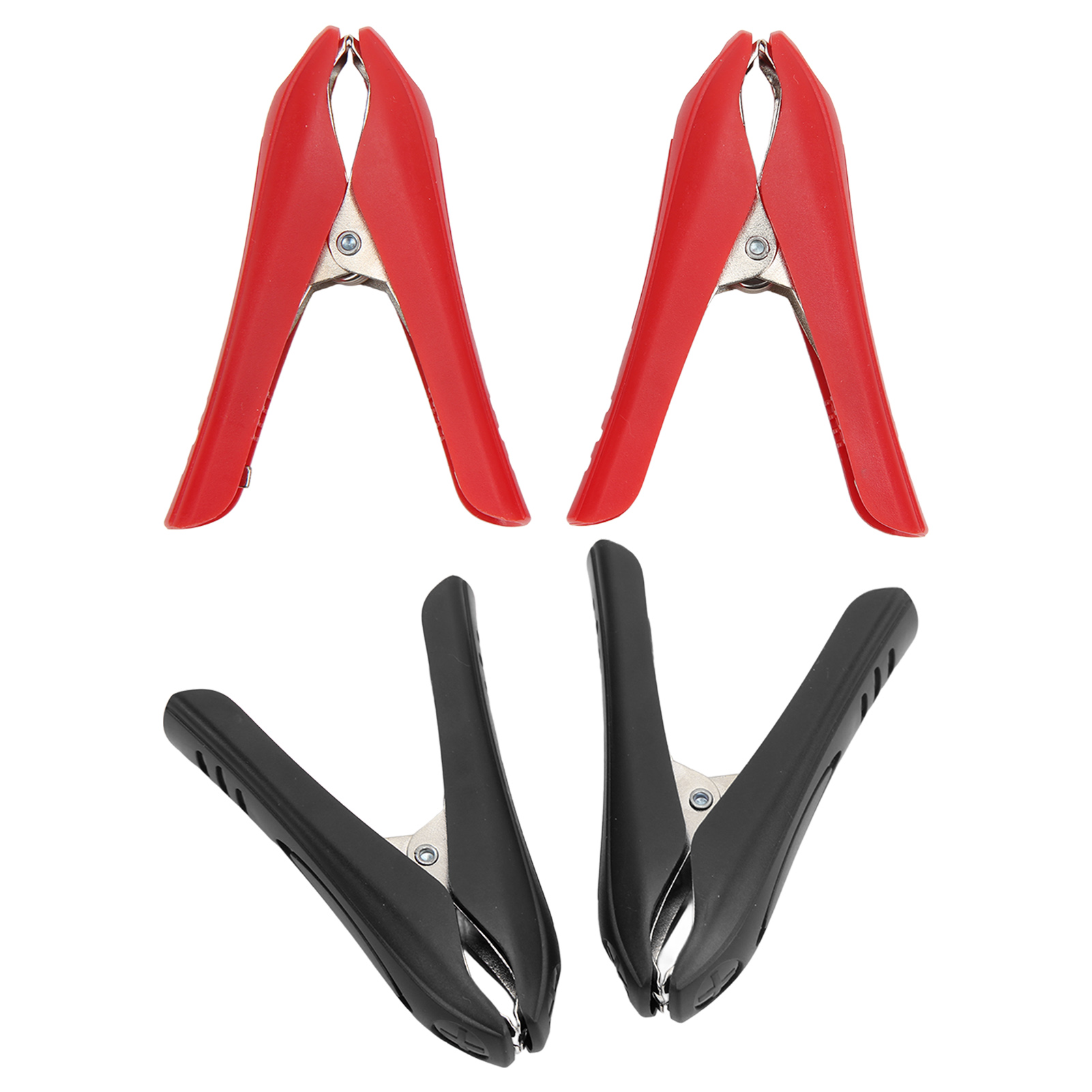 Satz Mit 4 Abs-stahl-isolierten Elektroklemmen, Starke Klemmkraft, Rot Und Schwarz, Ringkabelschuh, 100 A