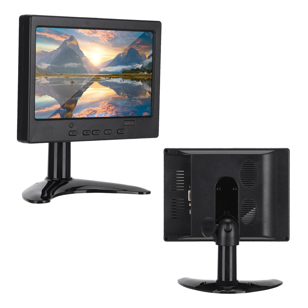 7-zoll-multifunktionsmonitor, 1024 X 600 Pixel, 16:9-seitenverhältnis, Hdmi-/vga-/av-eingänge, Mit Standfuß (100–240 V), Eu-stecker