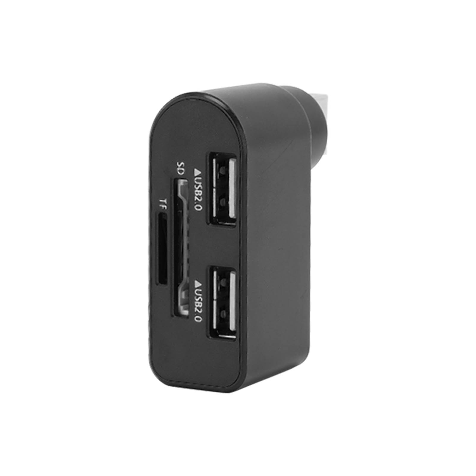 Hochgeschwindigkeits-usb-hub Mit 2 Ports Und Anschlüssen Für Speicherkarten, Kartenleser, Festplatte Und Kamera