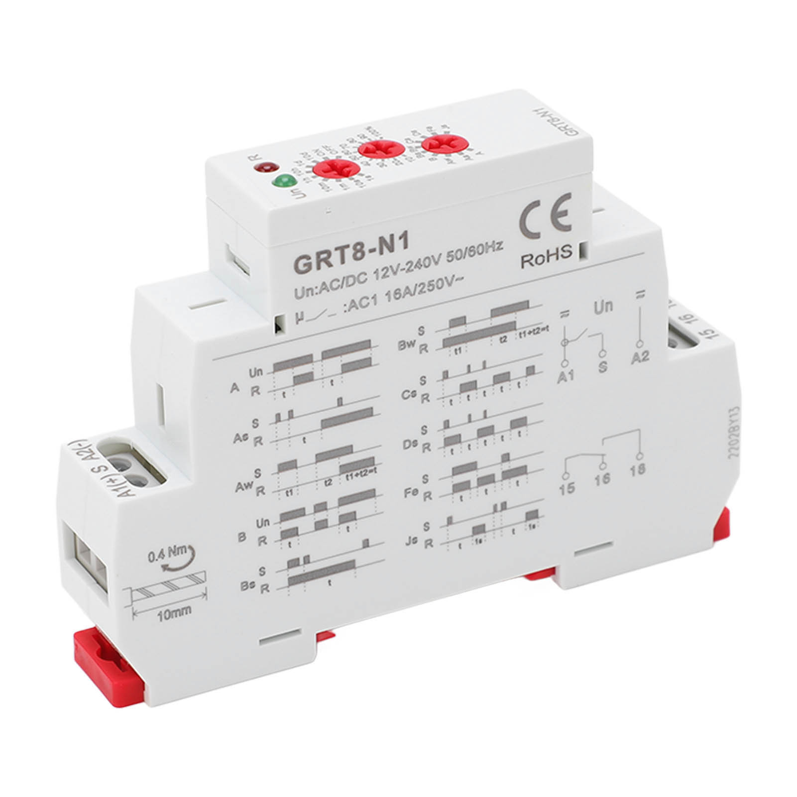 Multifunktionales Zeitverzögerungsrelais, Einstellbar Von 0,1 Sekunden Bis 10 Tagen, Hochpräziser Timer Mit Anzeige, 12–240 V Ac/dc-netzteil