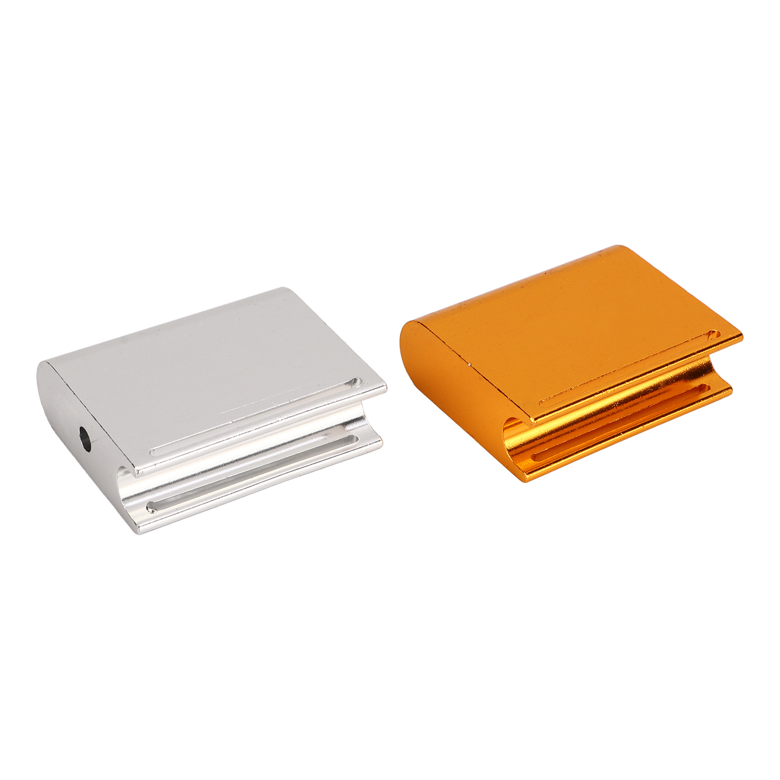 Set Aus 2 Lederpolier- Und Veredelungswerkzeugen Aus Gold-silberner Aluminiumlegierung Für Gürtel.