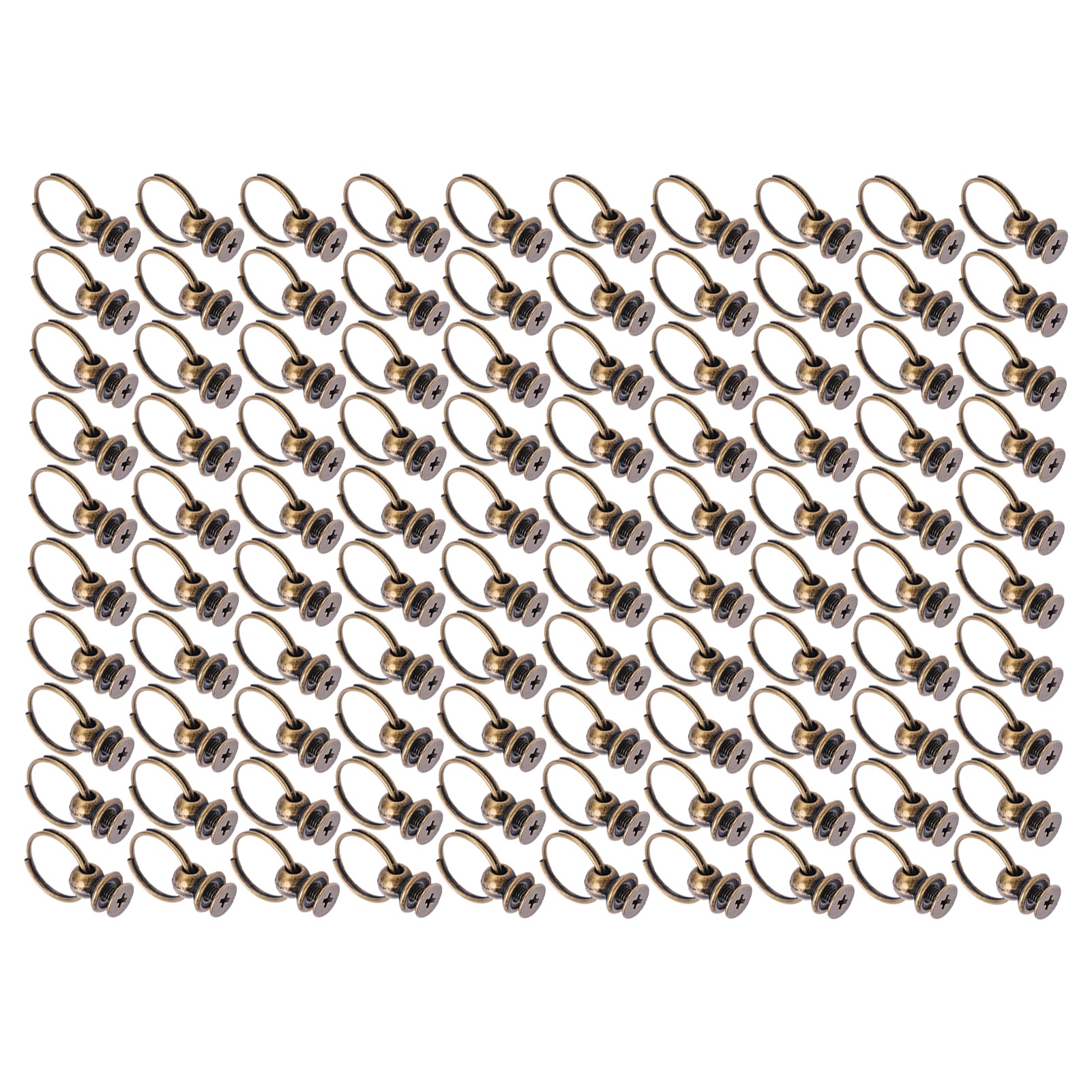 Packung Mit 100 Rundkopfnieten 2,5 Mm (0,1 Zoll) Aus Robustem, Hellem Kupfer, Weit Verbreitet Zur Herstellung Von Zugringen, Schnallen Und Lederetuis (diy), Bronze-finish.