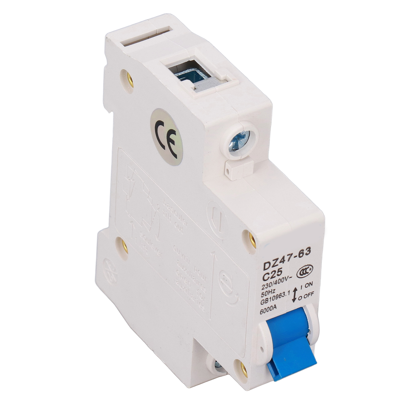 Einphasiger Leitungsschutzschalter (ls-schalter) Für Din-schienenmontage, Abschaltvermögen 6000 A, 230 V/400 V, 25 A