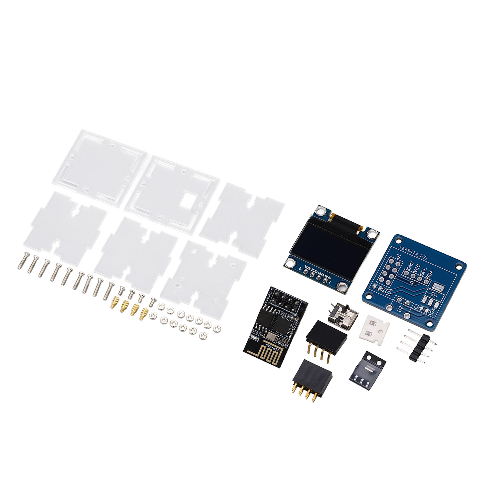 Mini-uhrenbausatz Mit Acrylgehäuse, Oled-display, Diy-timermodul, 5v Dc Elektronischer Uhrbausatz